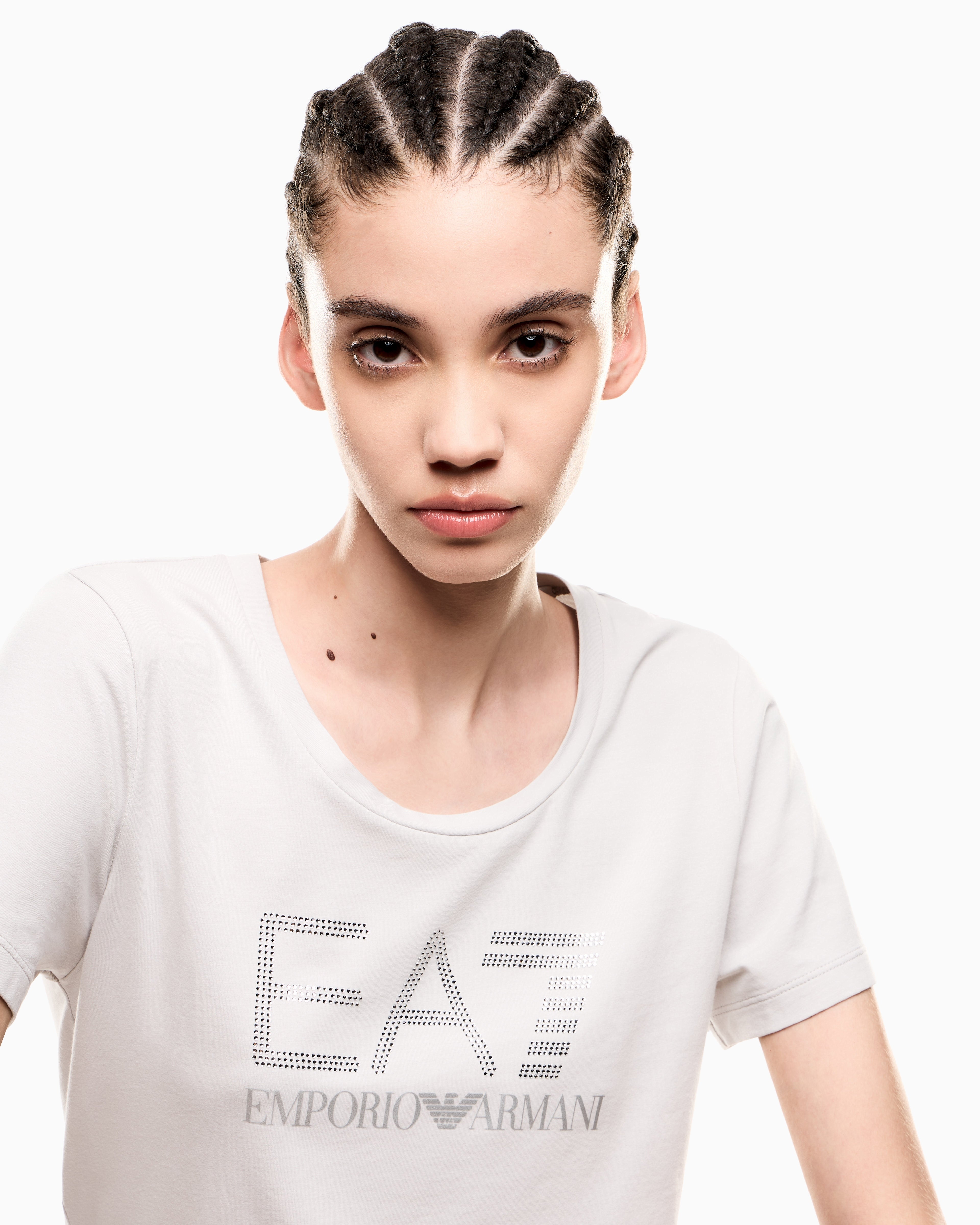 EA7 Logo Series stretch-jersey T-shirt