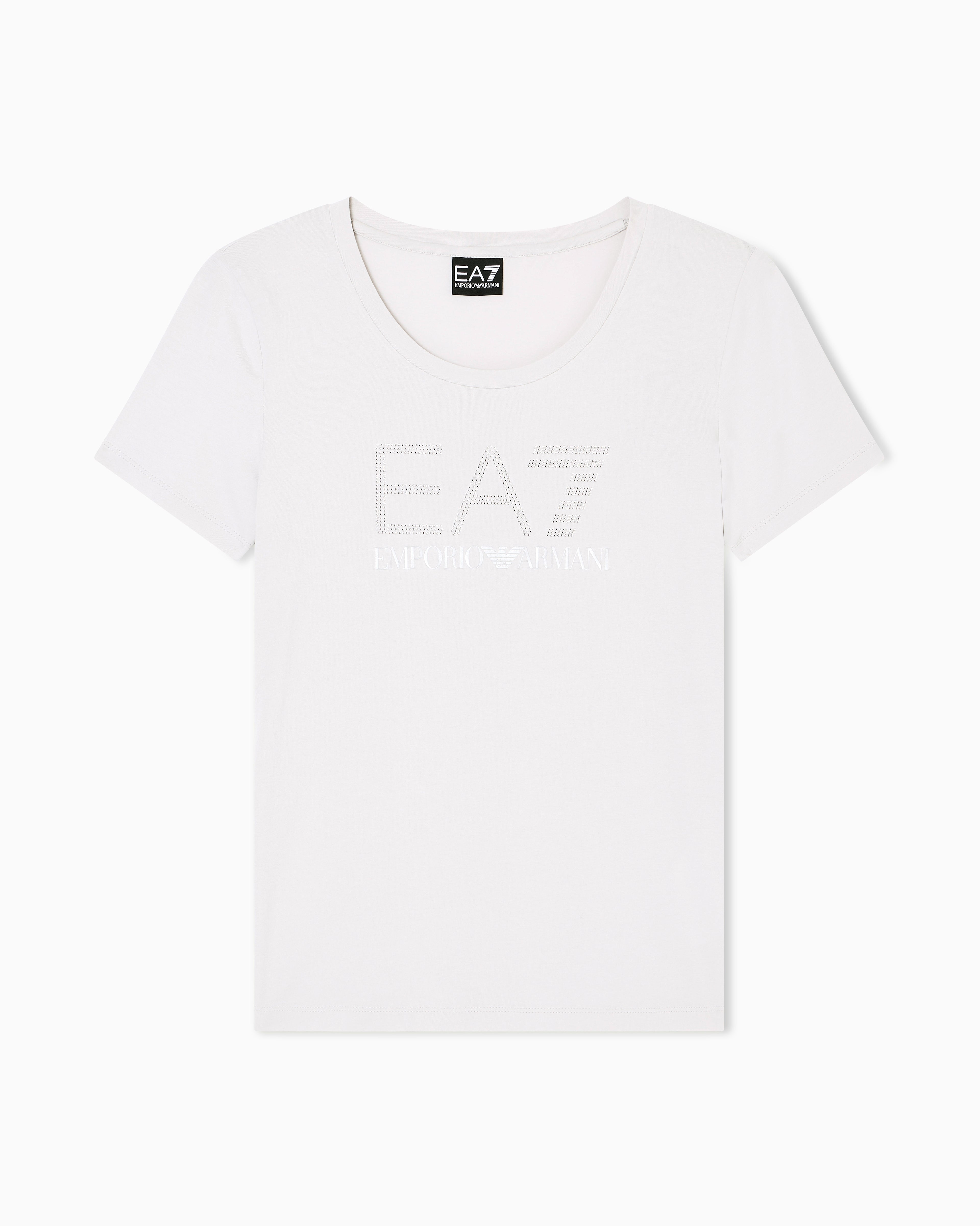 EA7 Logo Series stretch-jersey T-shirt