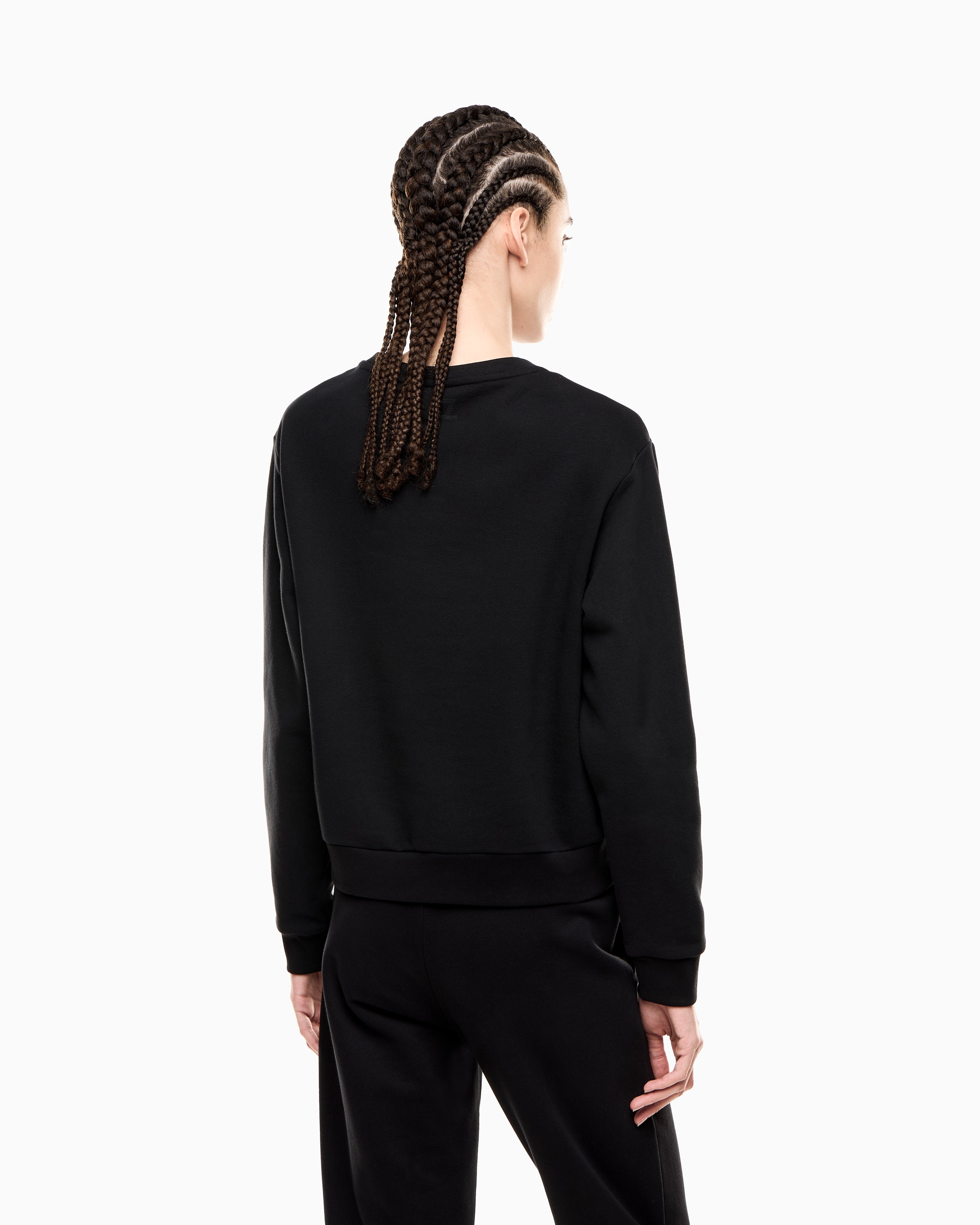EA7 Cotton-blend crew-neck sweatshirt