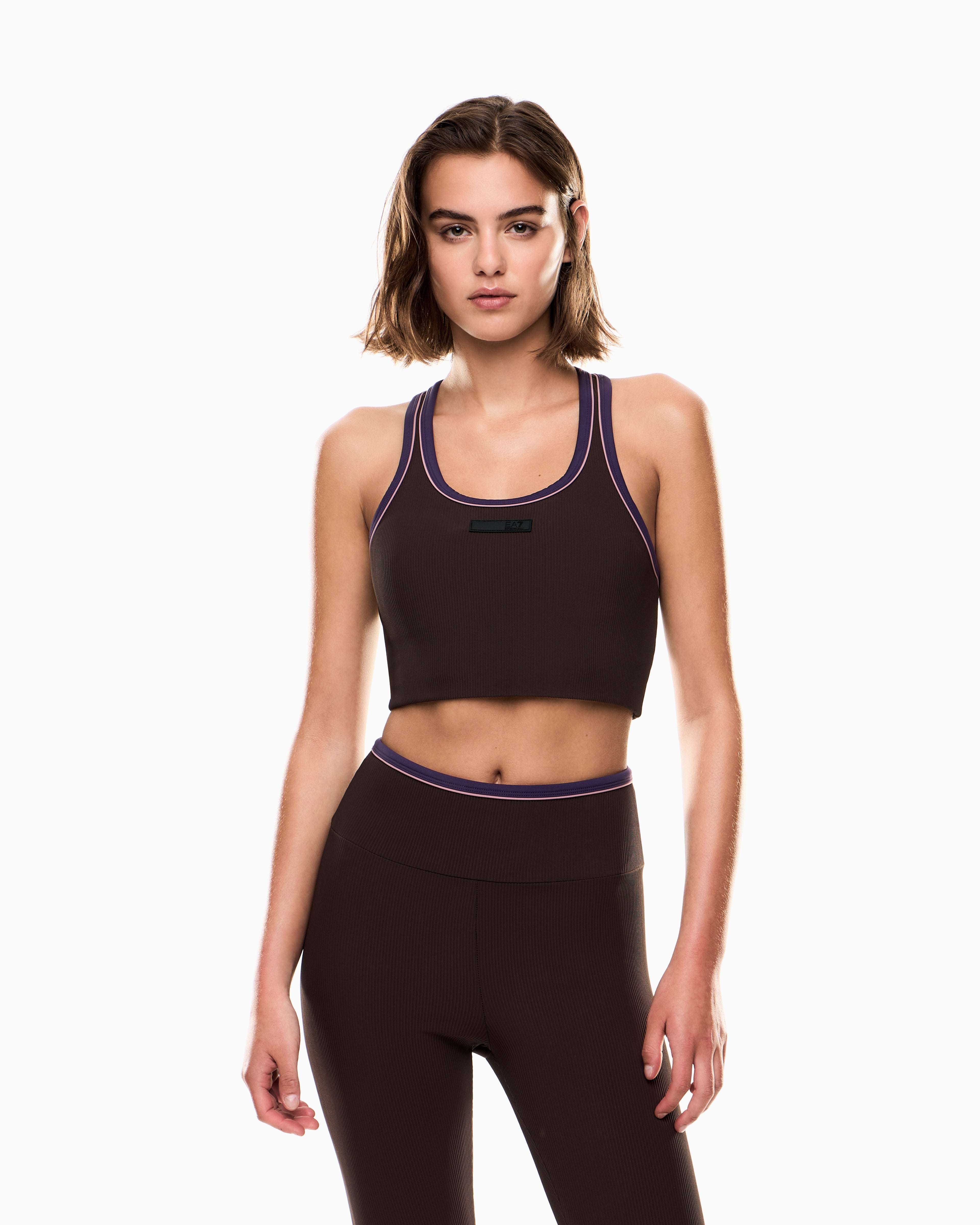EA7 Dynamic Athlete sports bra in VIGOR7 technical fabric