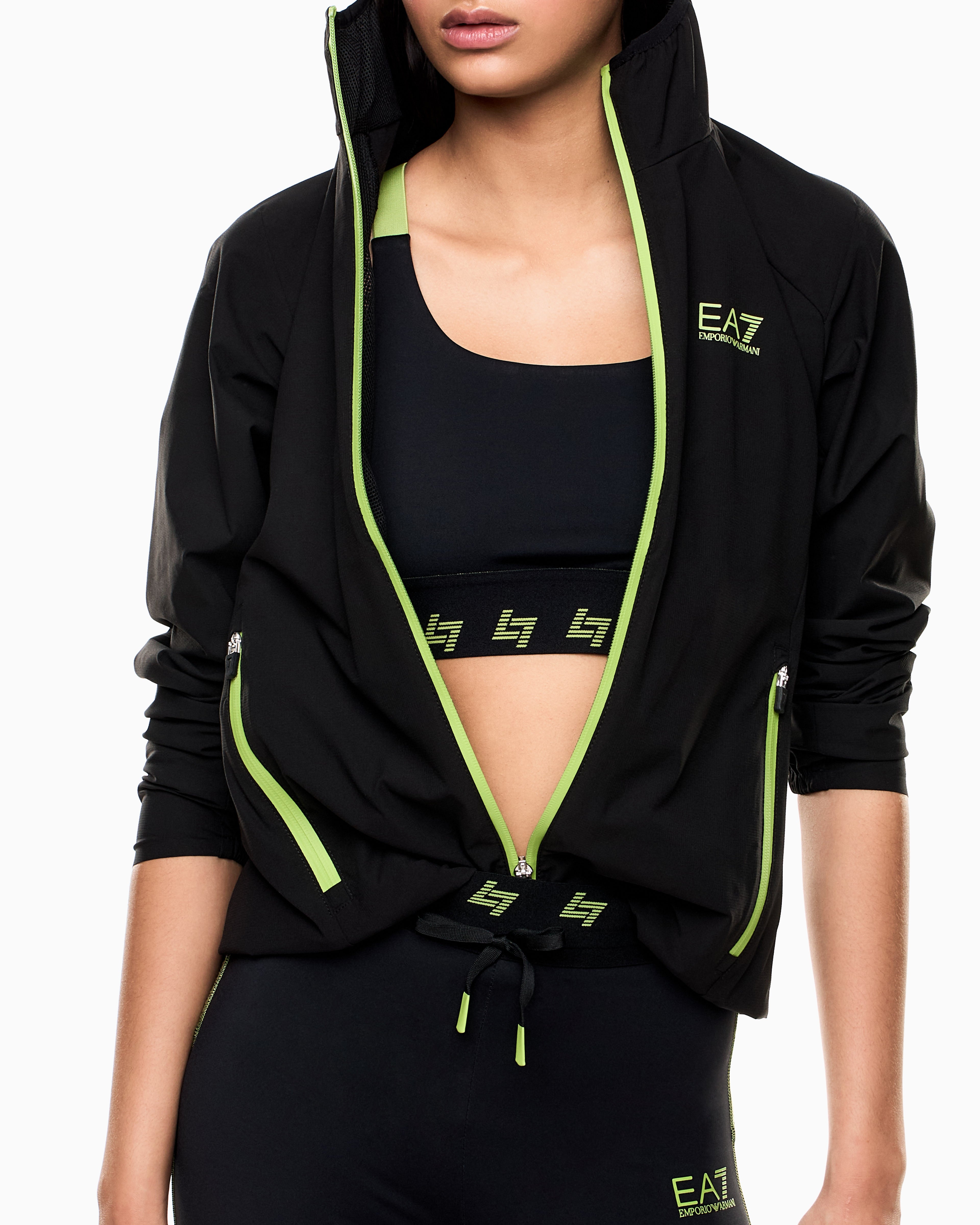 EA7 Dynamic Athlete hooded jacket in VENTUS7 technical fabric