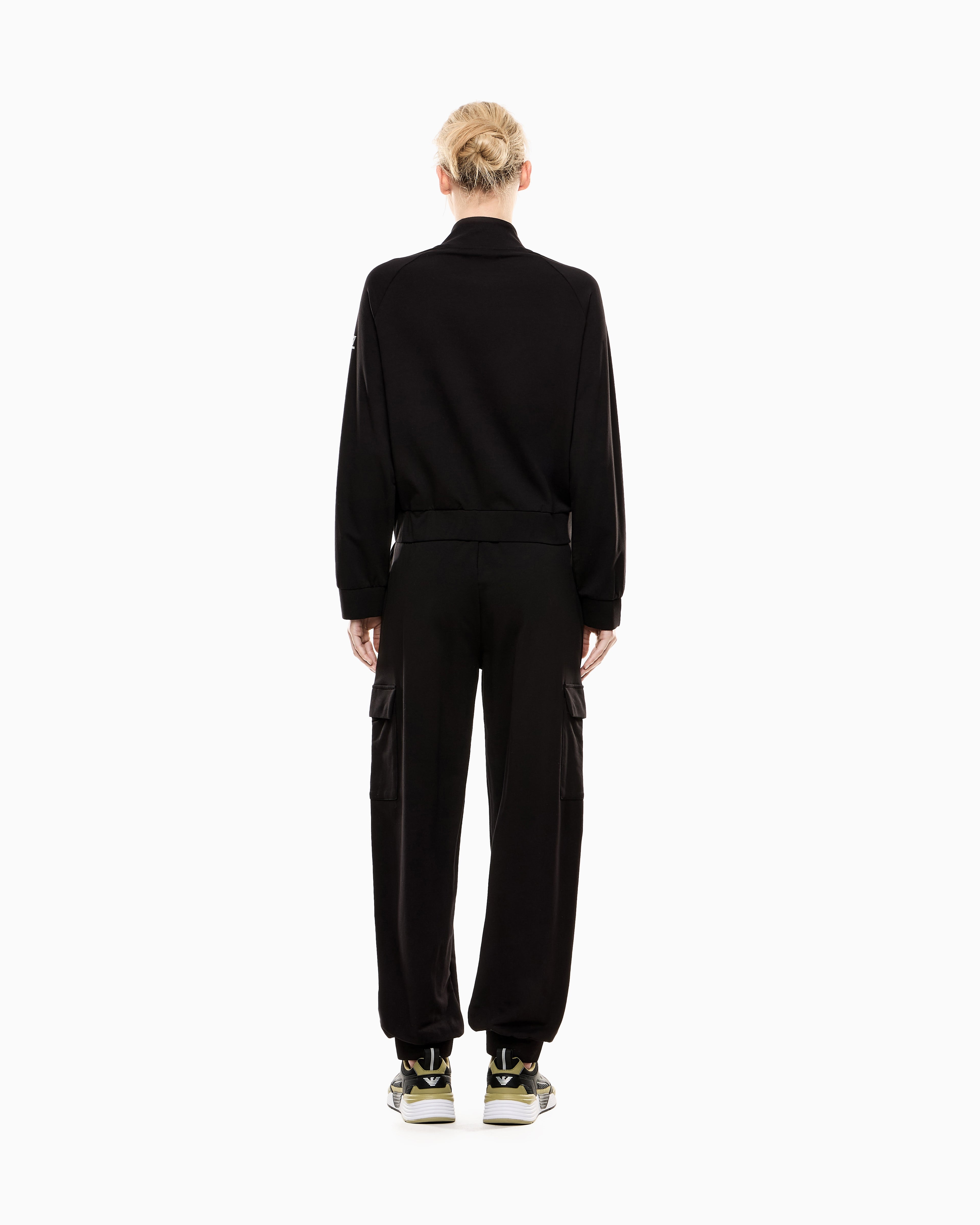 EA7 Stretch cotton tracksuit with cargo trousers