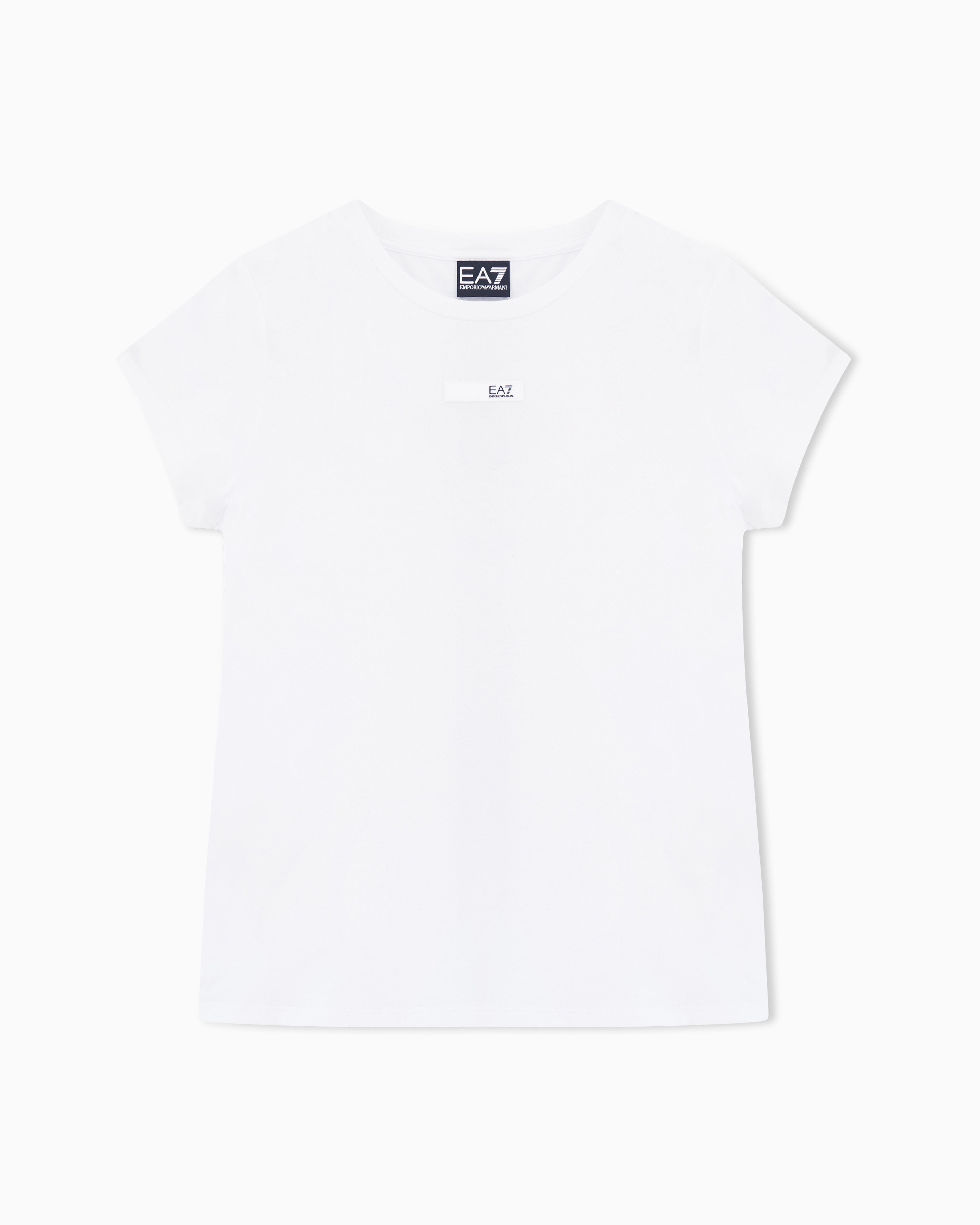 EA7 Dynamic Athlete crew-neck T-shirt in Natural VENTUS7 technical fabric