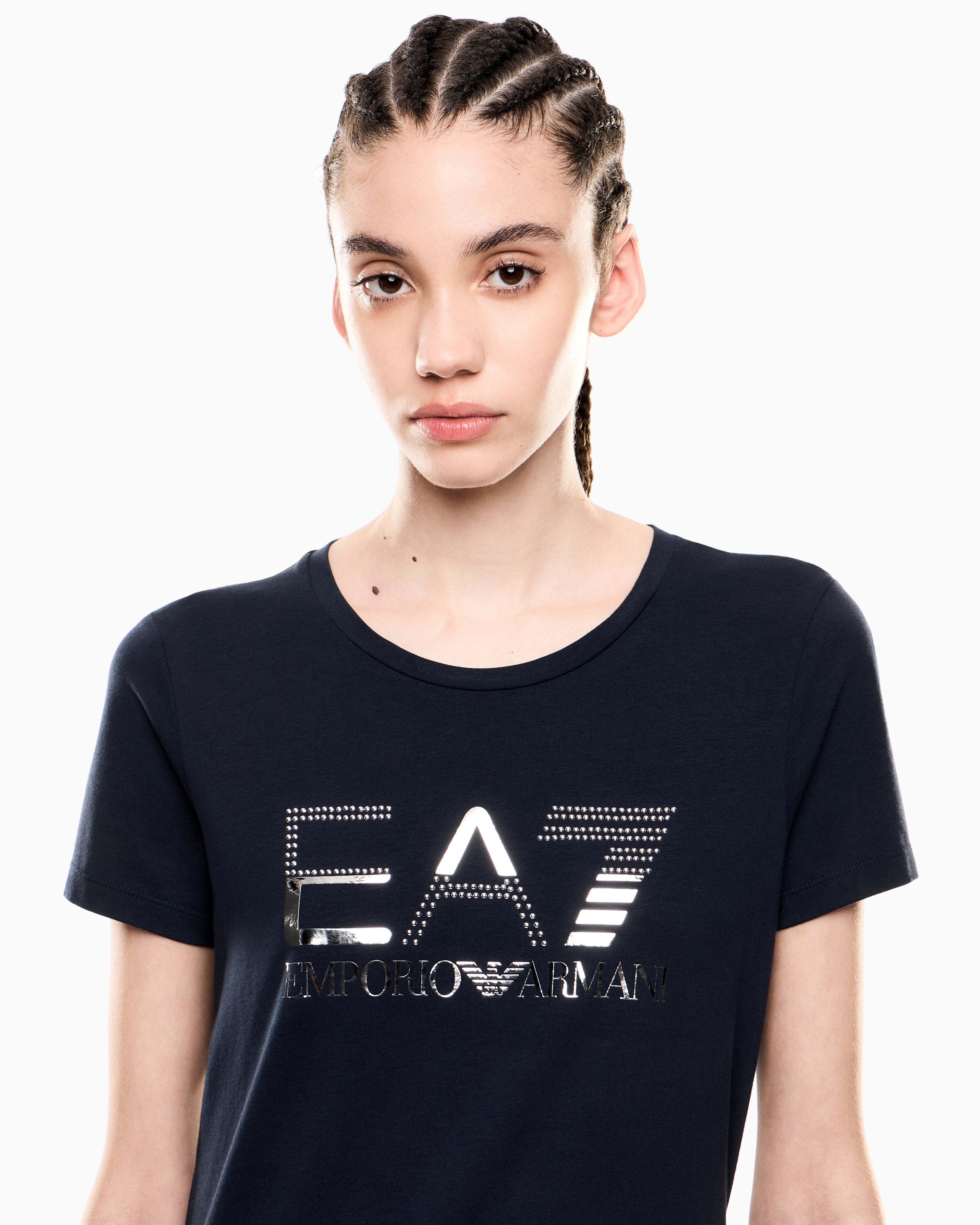 EA7 Logo Series stretch-jersey crew-neck T-shirt
