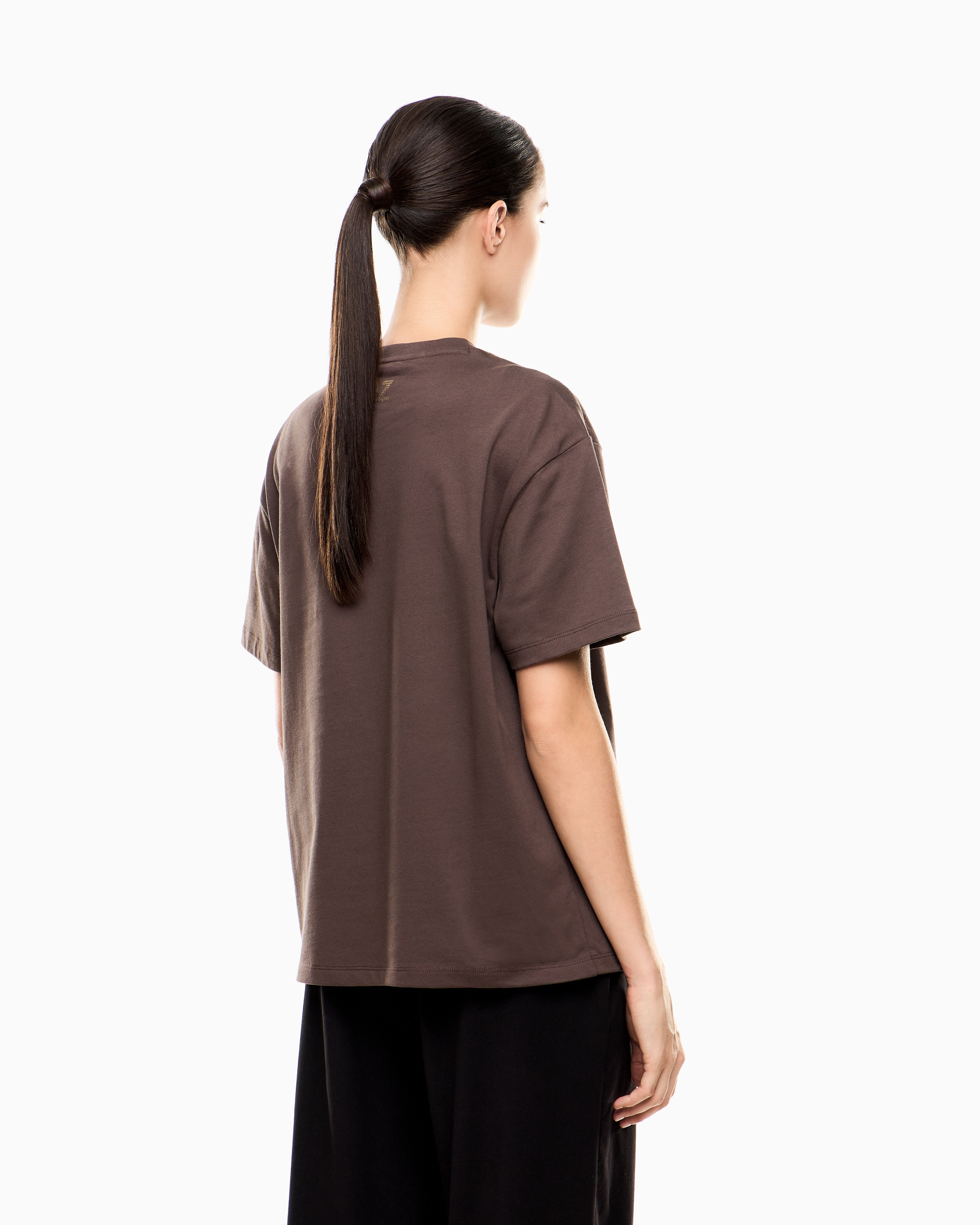 EA7 Logo Series cotton crew-neck T-shirt