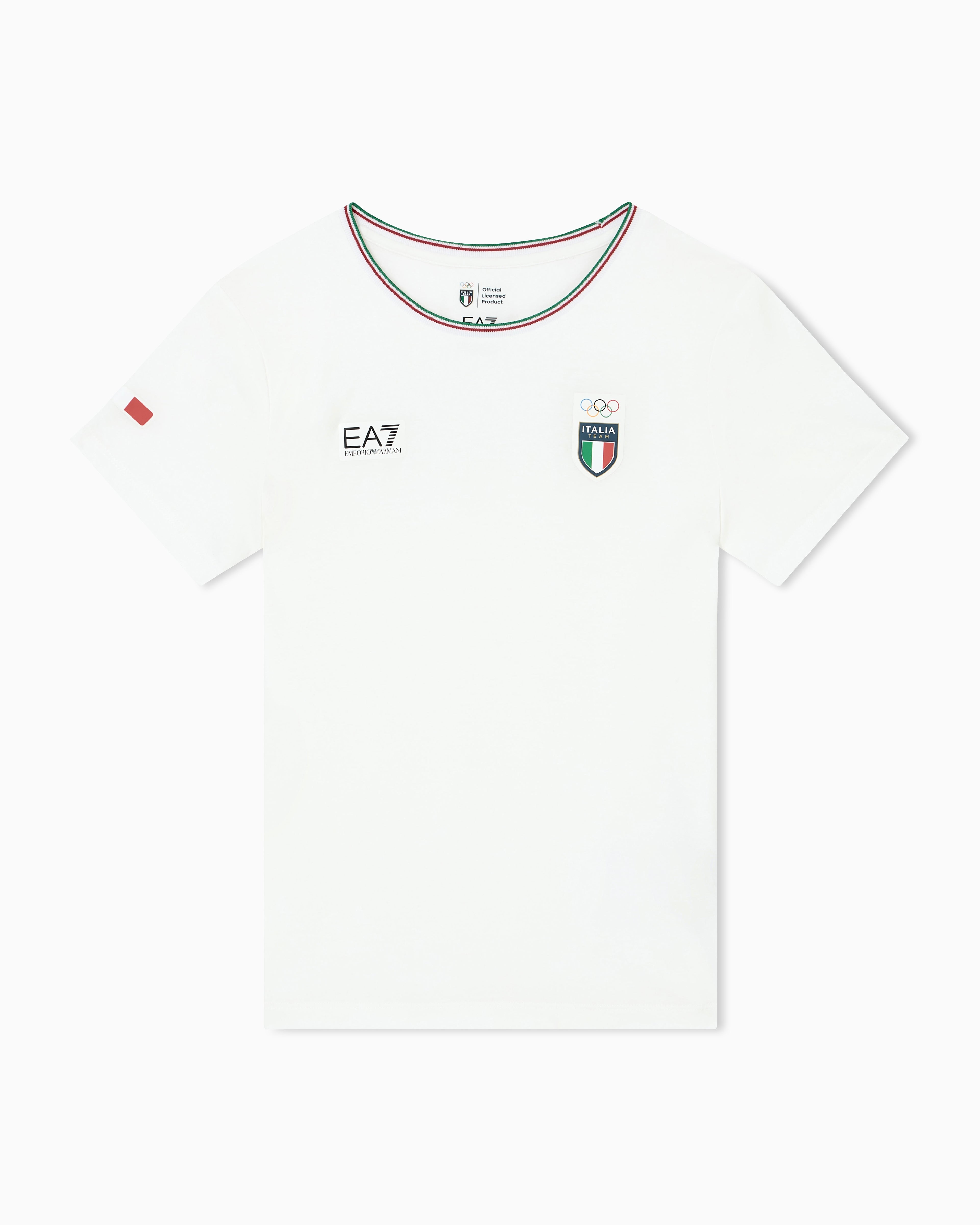 EA7 Italia short-sleeved, crew-neck T-shirt in stretch jersey