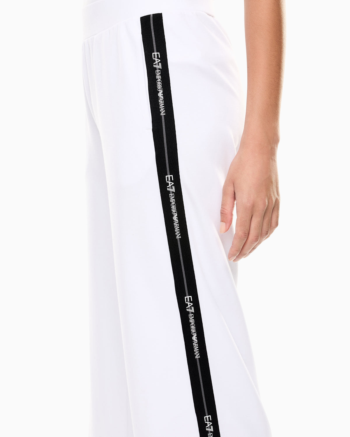 EA7 Logo Series stretch cotton-blend trousers