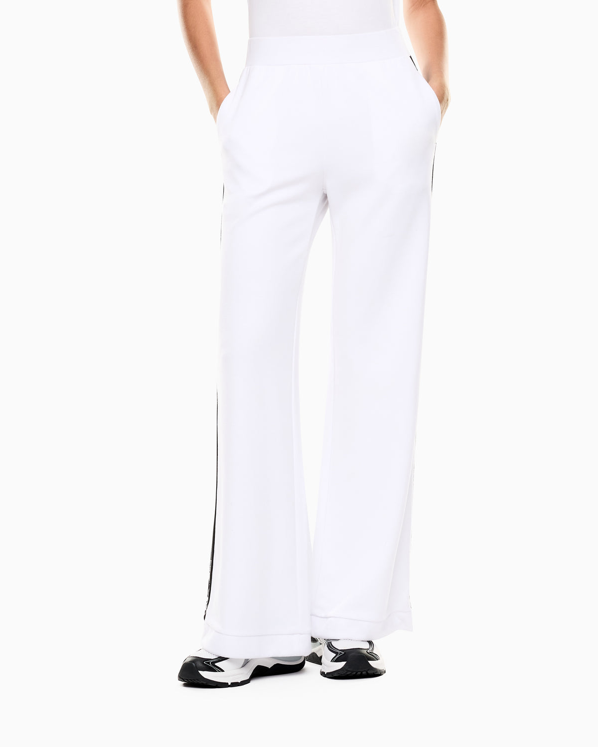 EA7 Logo Series stretch cotton-blend trousers