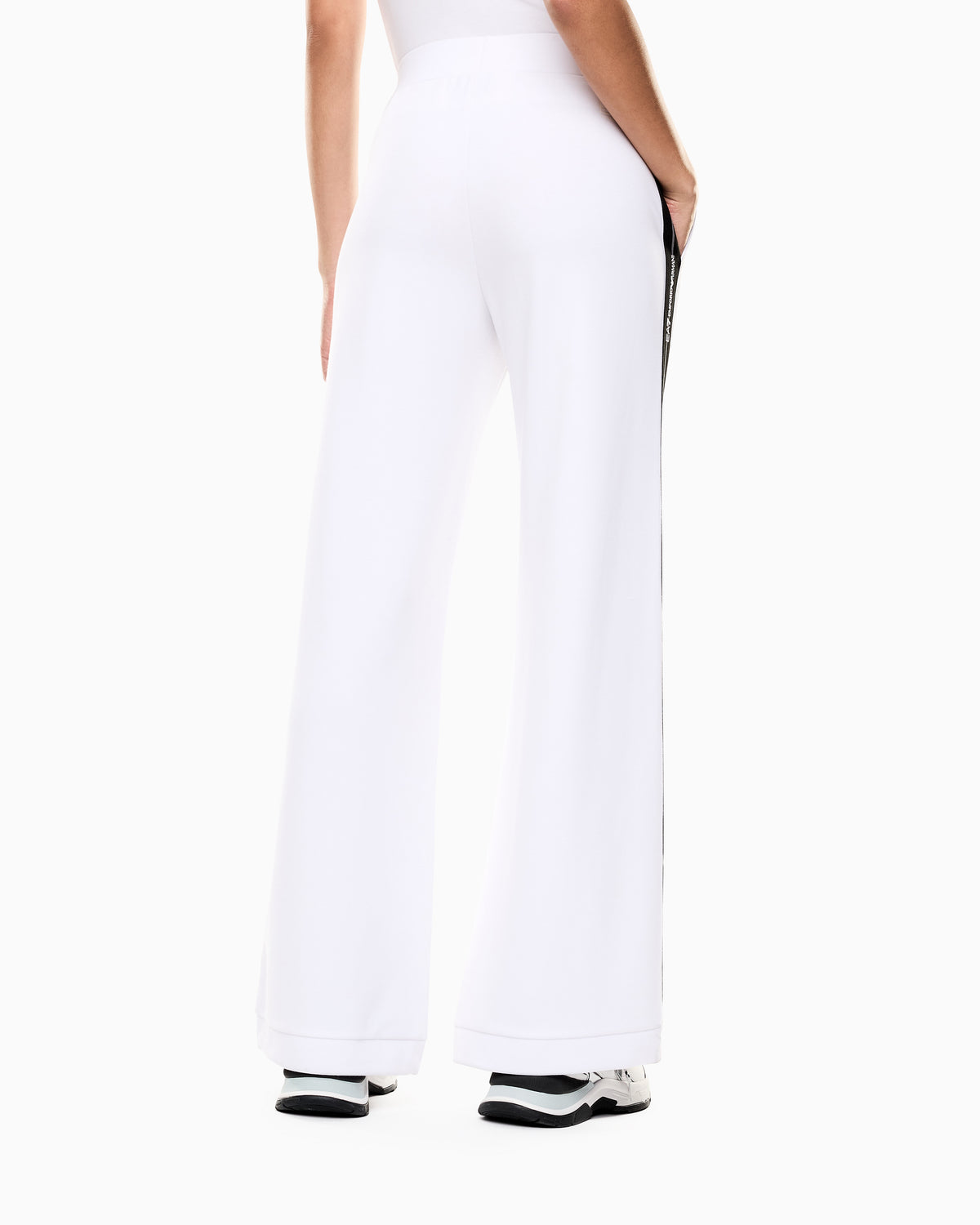 EA7 Logo Series stretch cotton-blend trousers
