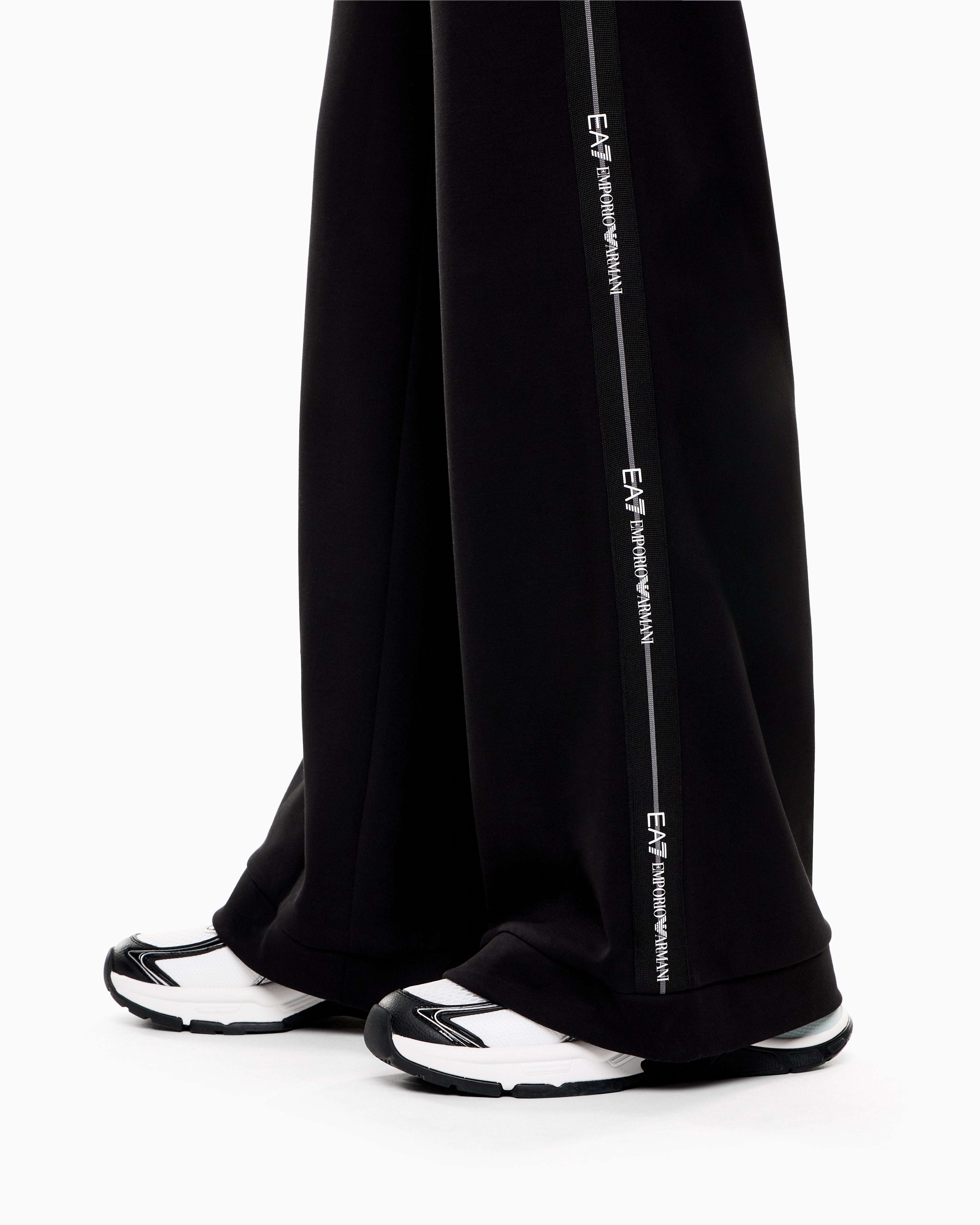 EA7 Logo Series stretch cotton-blend trousers