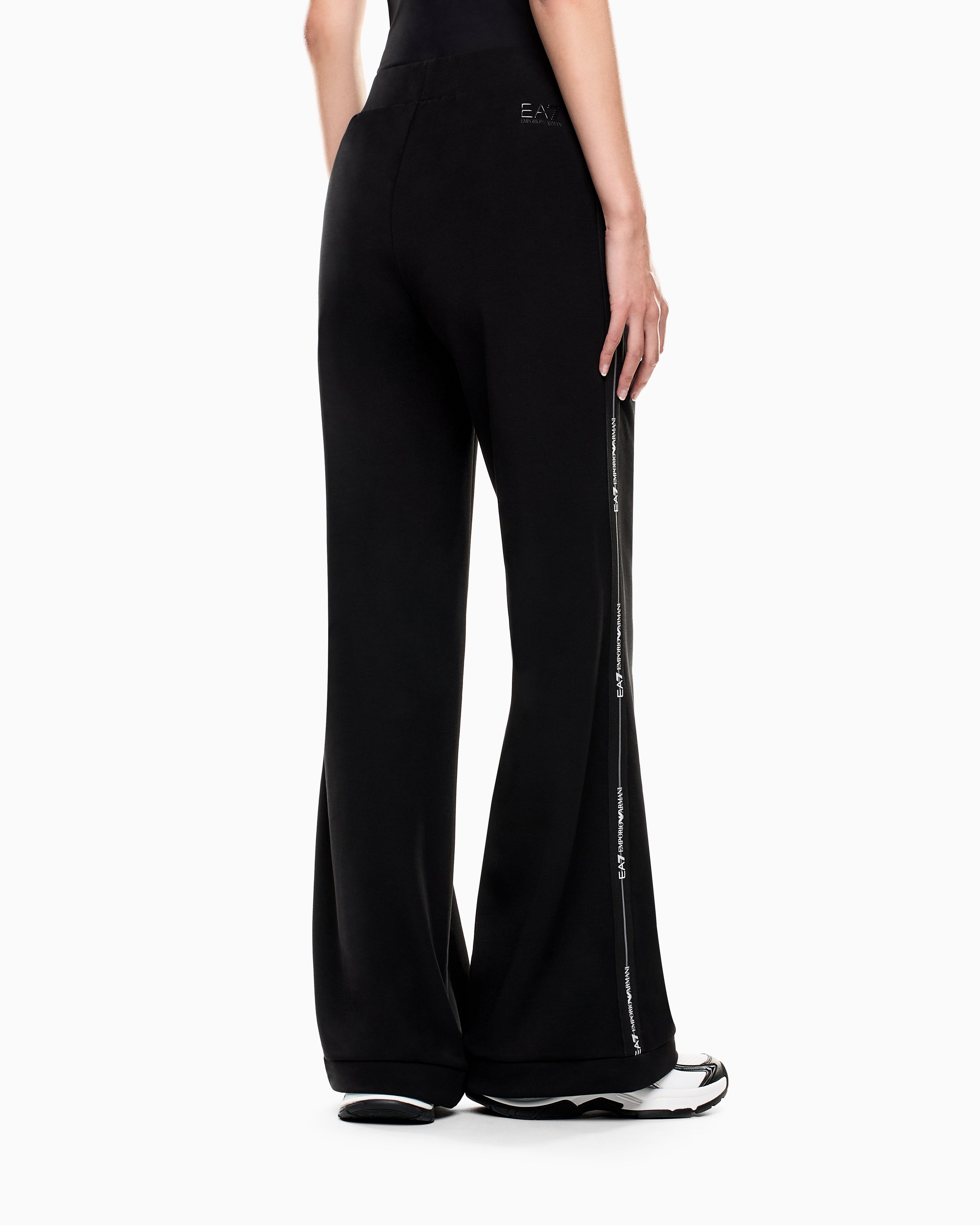 EA7 Logo Series stretch cotton-blend trousers