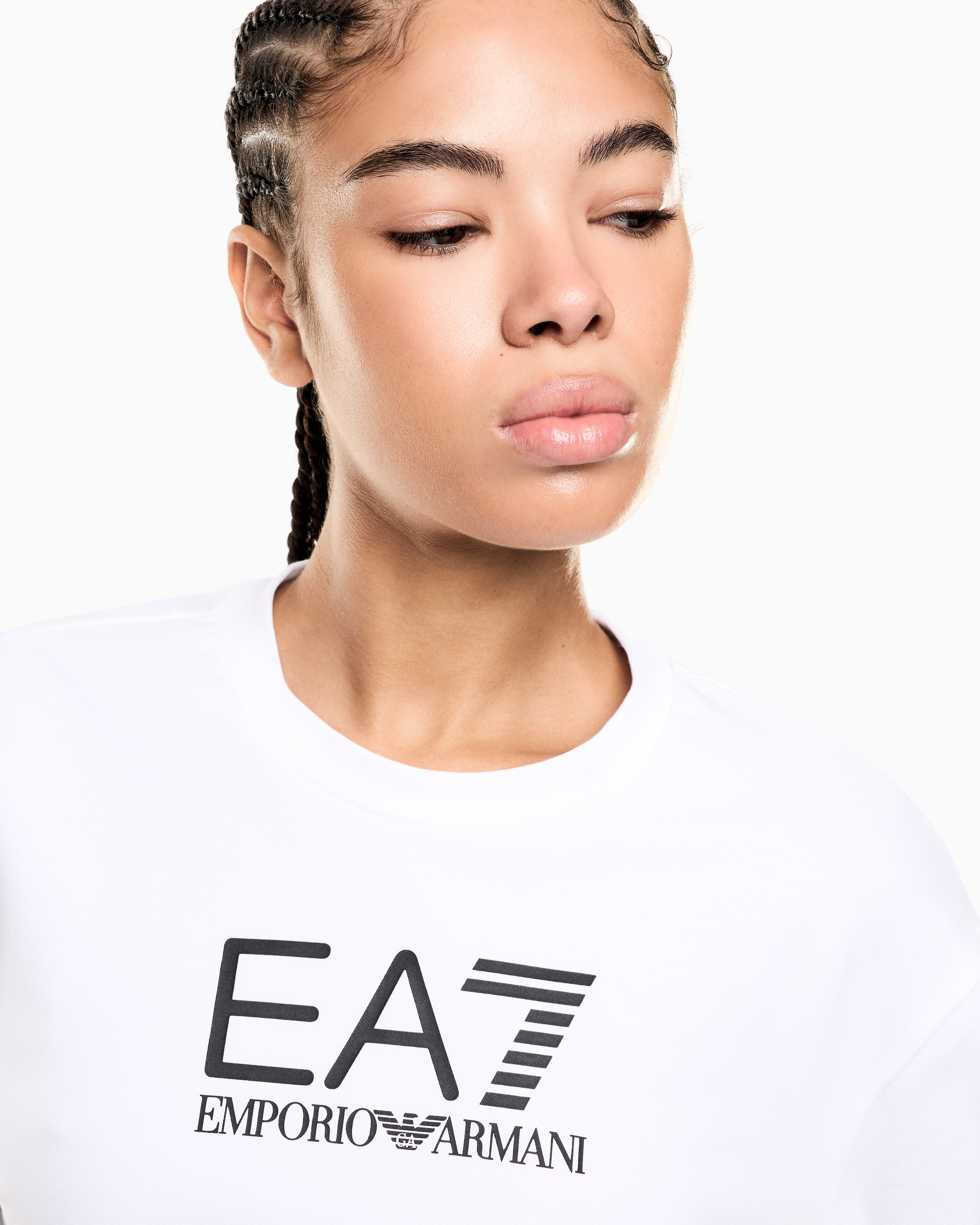 EA7 Stretch cotton-jersey T-shirt and shorts set