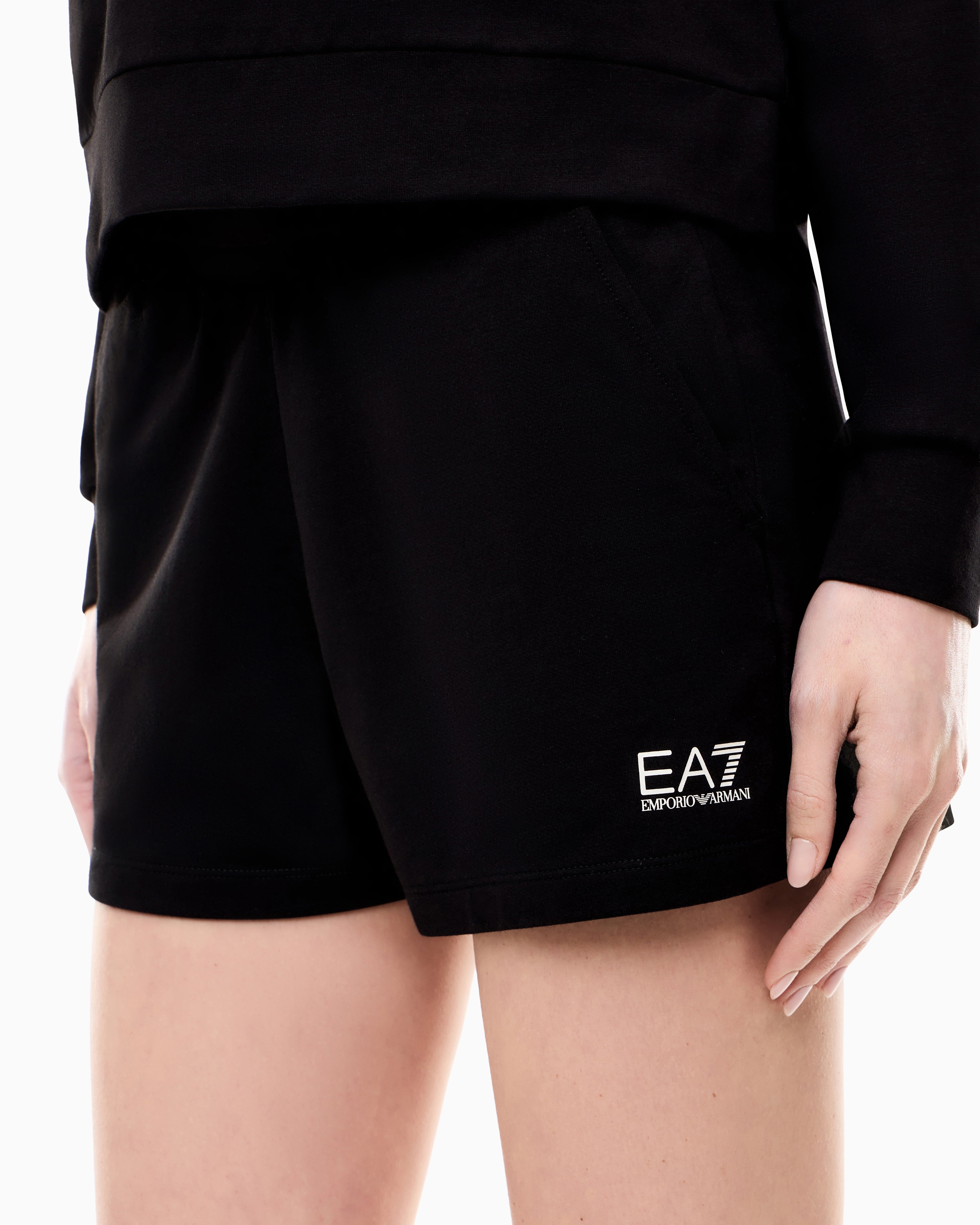 EA7 Stretch cotton-jersey T-shirt and shorts set