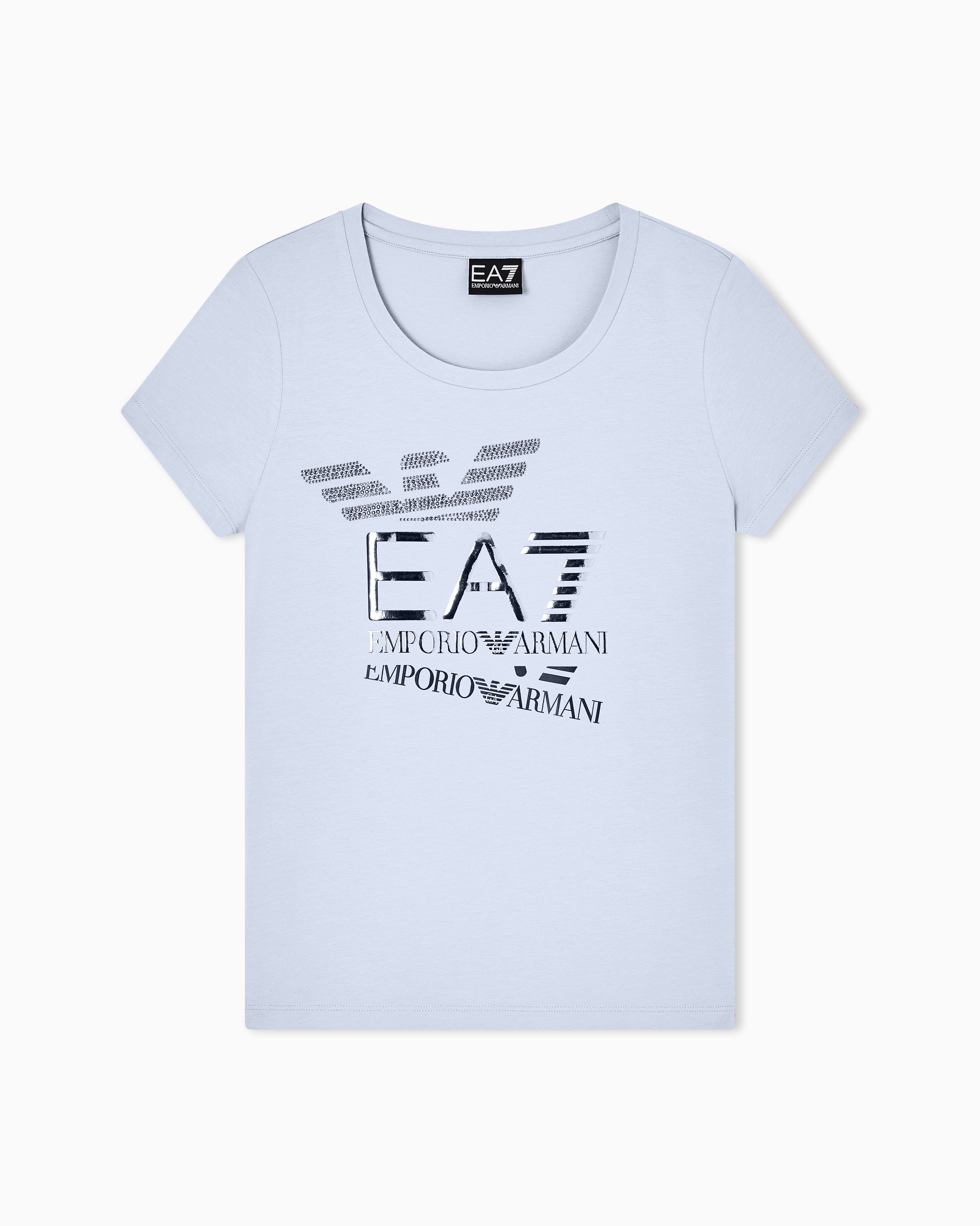 EA7 Logo Series stretch-jersey T-shirt