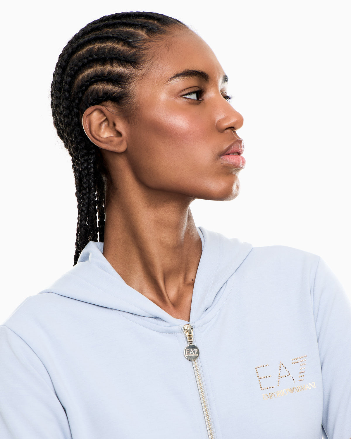 EA7 Evolution hooded sweatshirt in a stretch viscose-blend