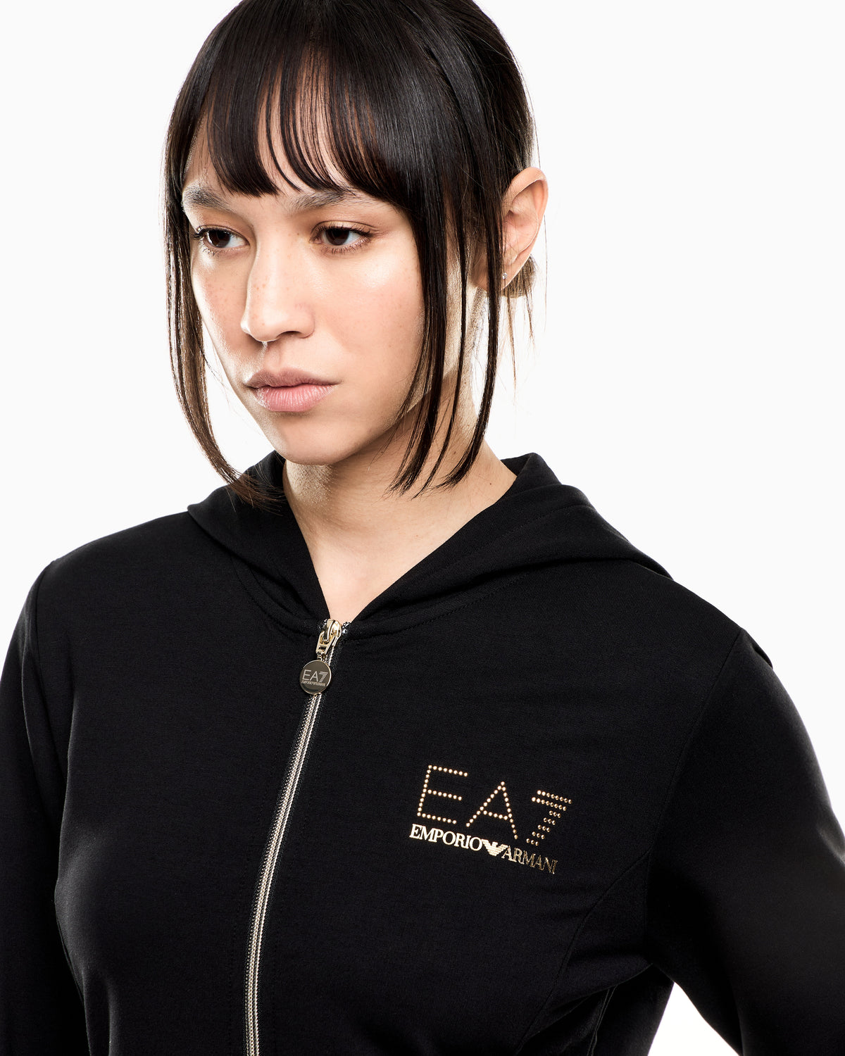 EA7 Evolution hooded sweatshirt in a stretch viscose-blend