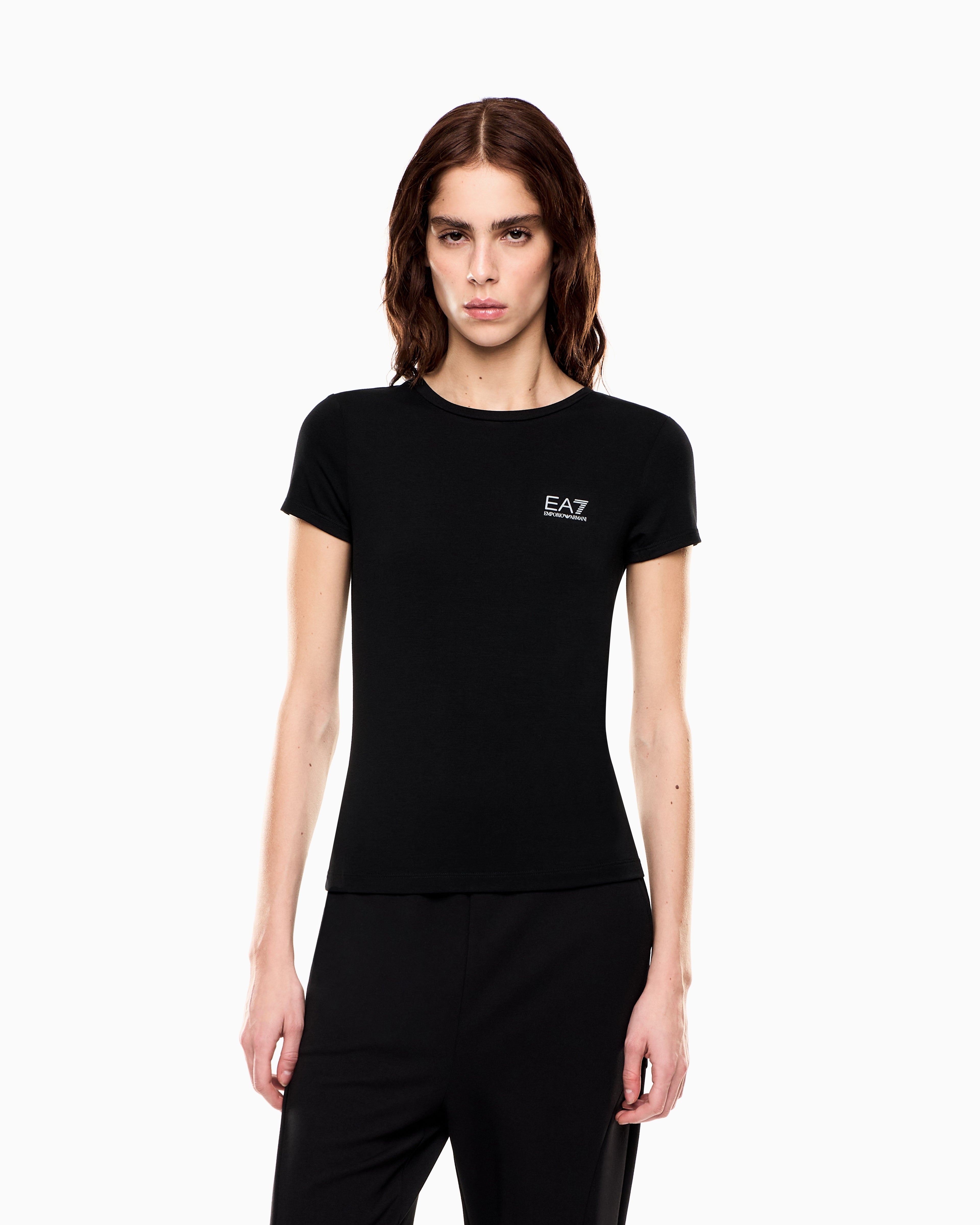 EA7 Natural Ventus7 technical fabric T-shirt