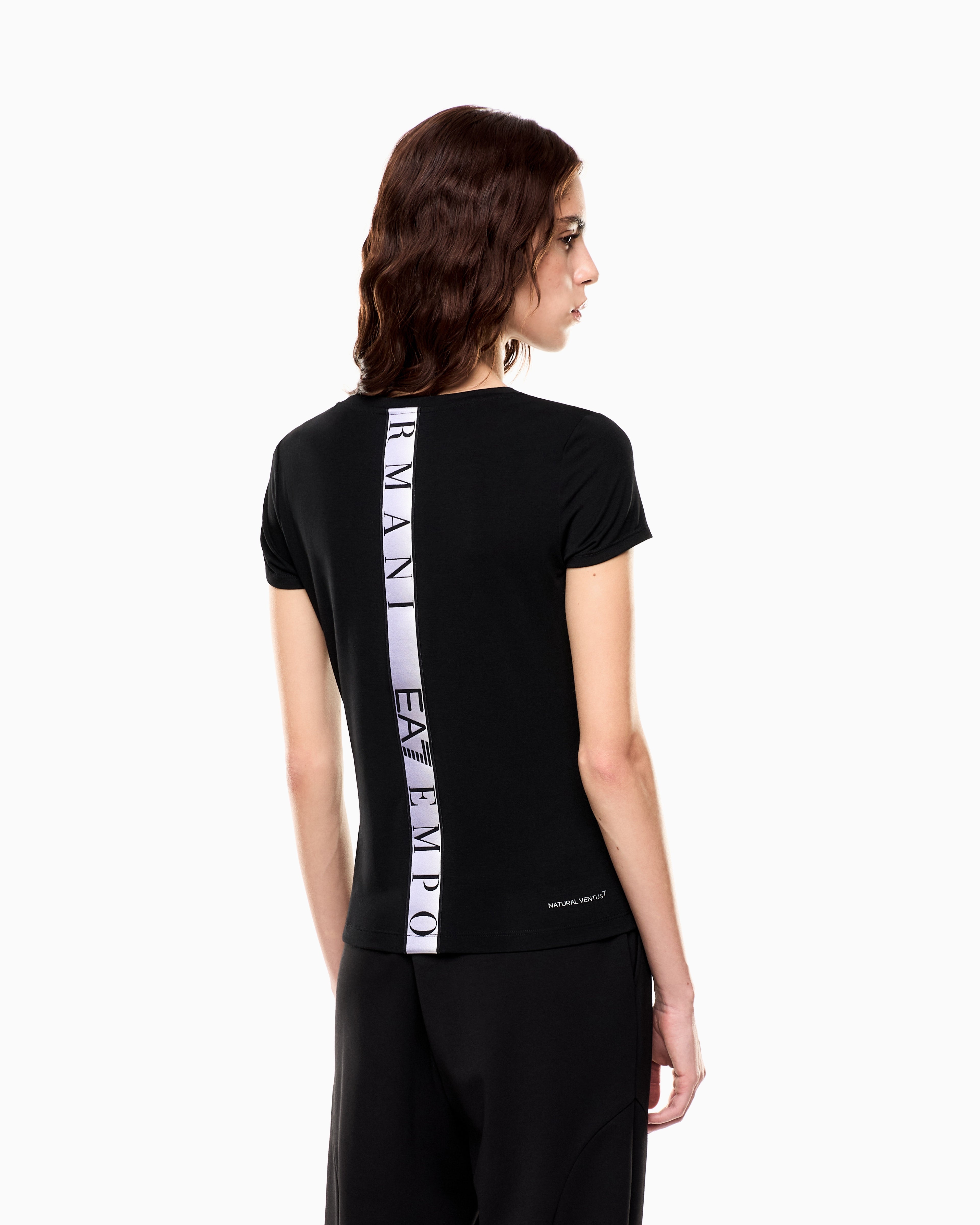 EA7 Natural Ventus7 technical fabric T-shirt