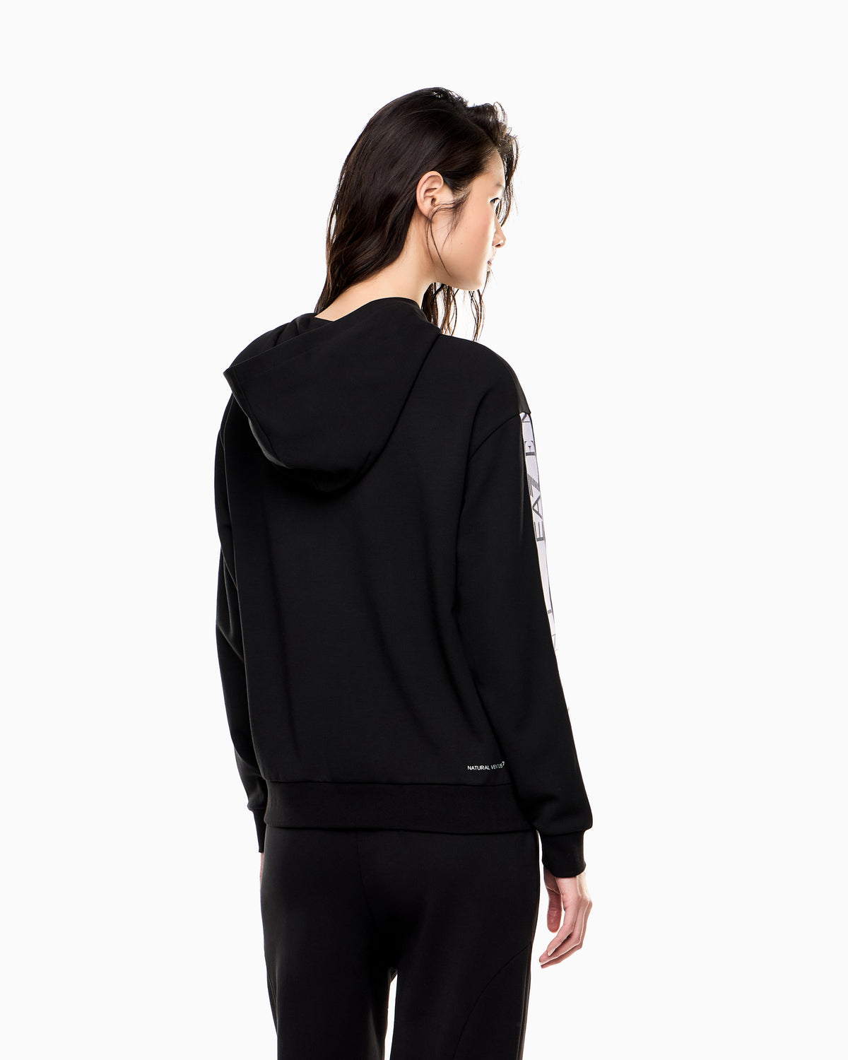 EA7 Dynamic Athlete hooded sweatshirt in Natural VENTUS7 technical fabric