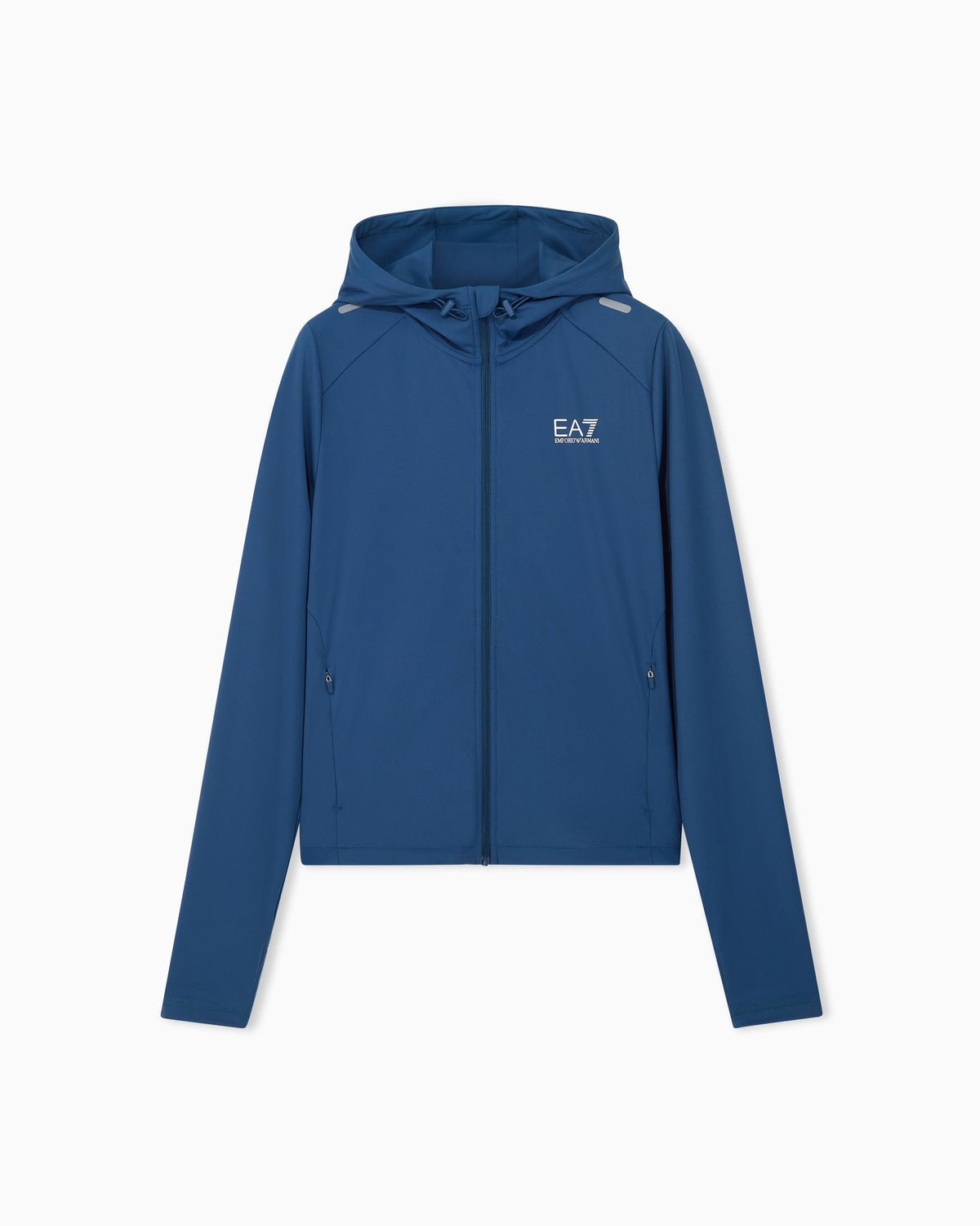 EA7 Slim-fit full-zip hoodie Ventus7 in technical fabric