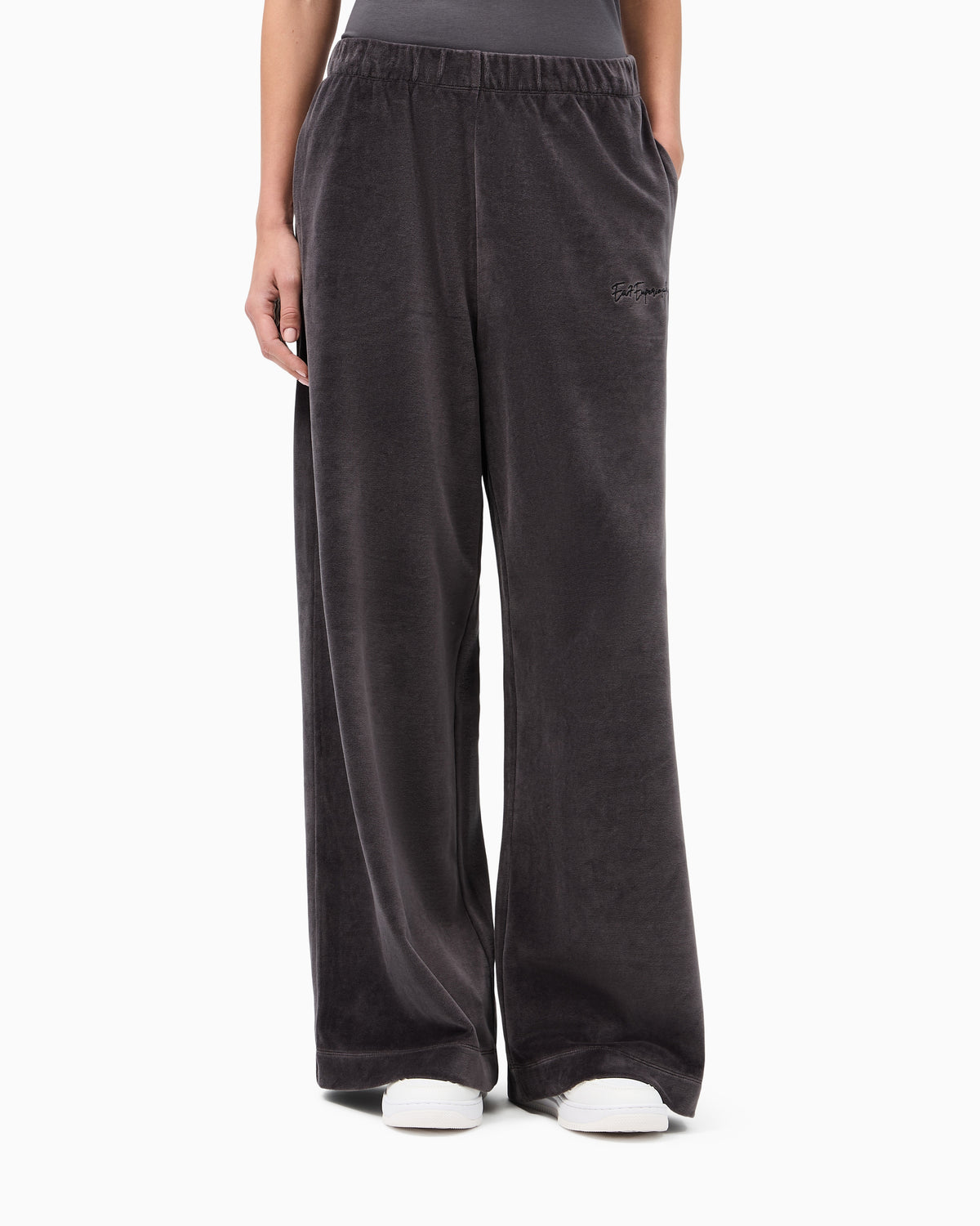 EA7 Trouser Athletic Velour regular fit cotton jersey
