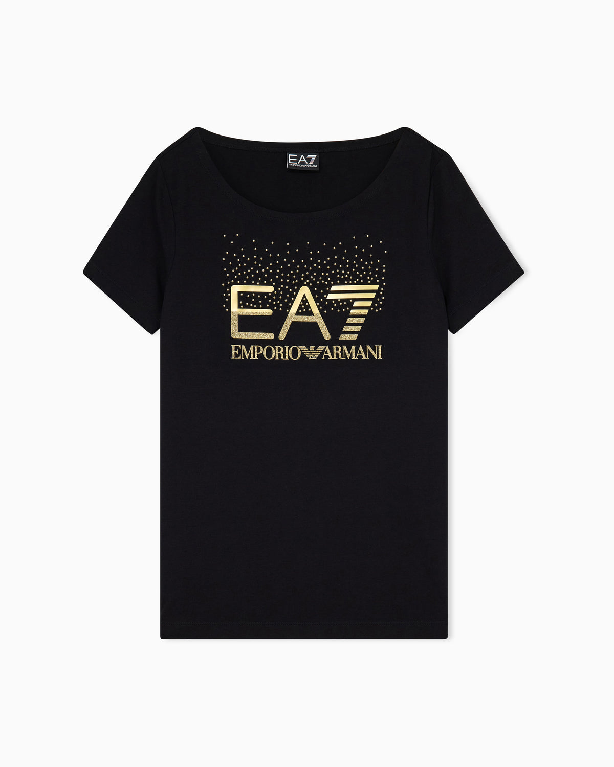 EA7 Slim-fit t-shirt Logo Series in cotton with shiny studs
