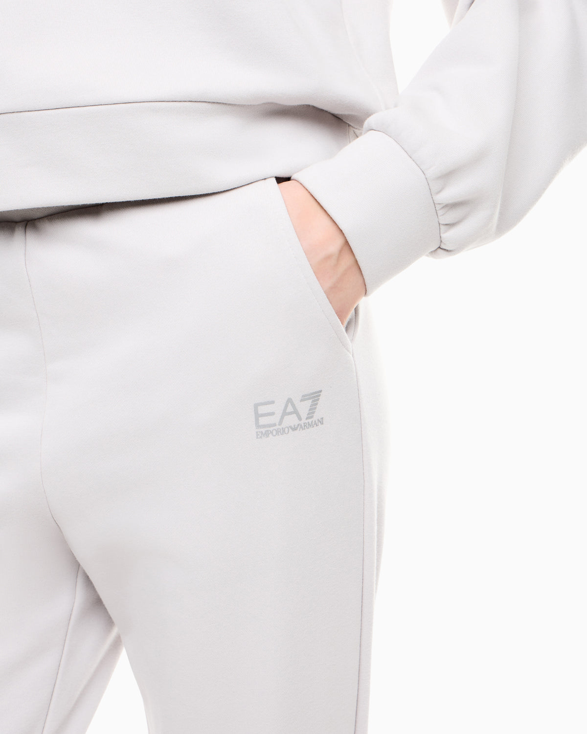 EA7 Tracksuit regular fit cotton jersey with studs