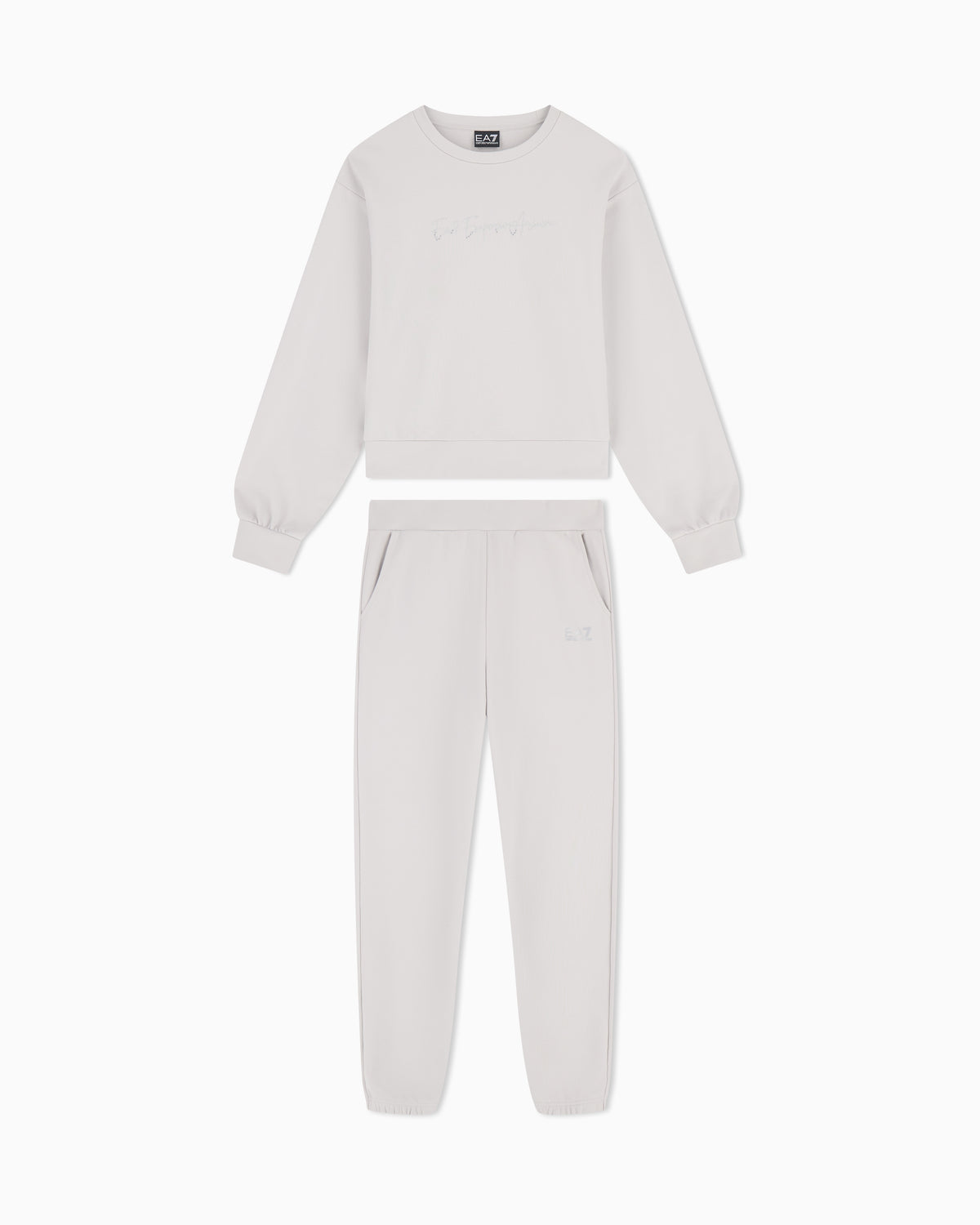 EA7 Tracksuit regular fit cotton jersey with studs