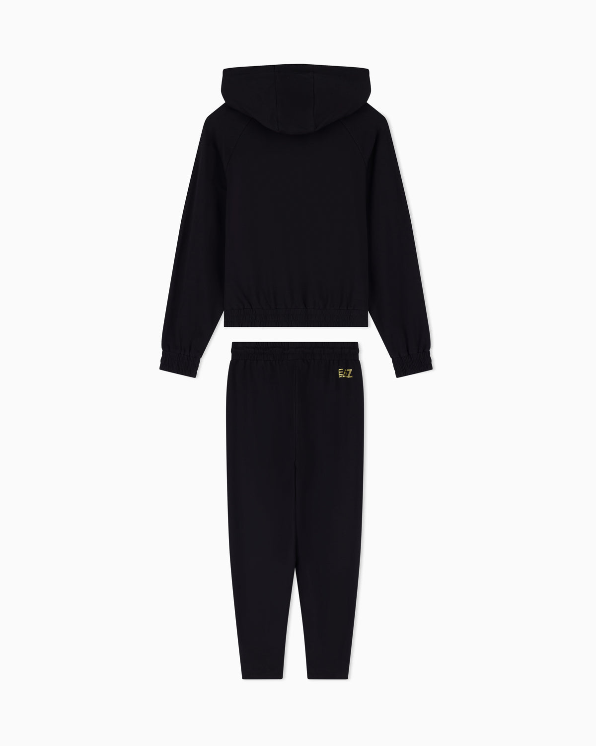 EA7 Tracksuit regular fit hooded in cotton with shiny studs