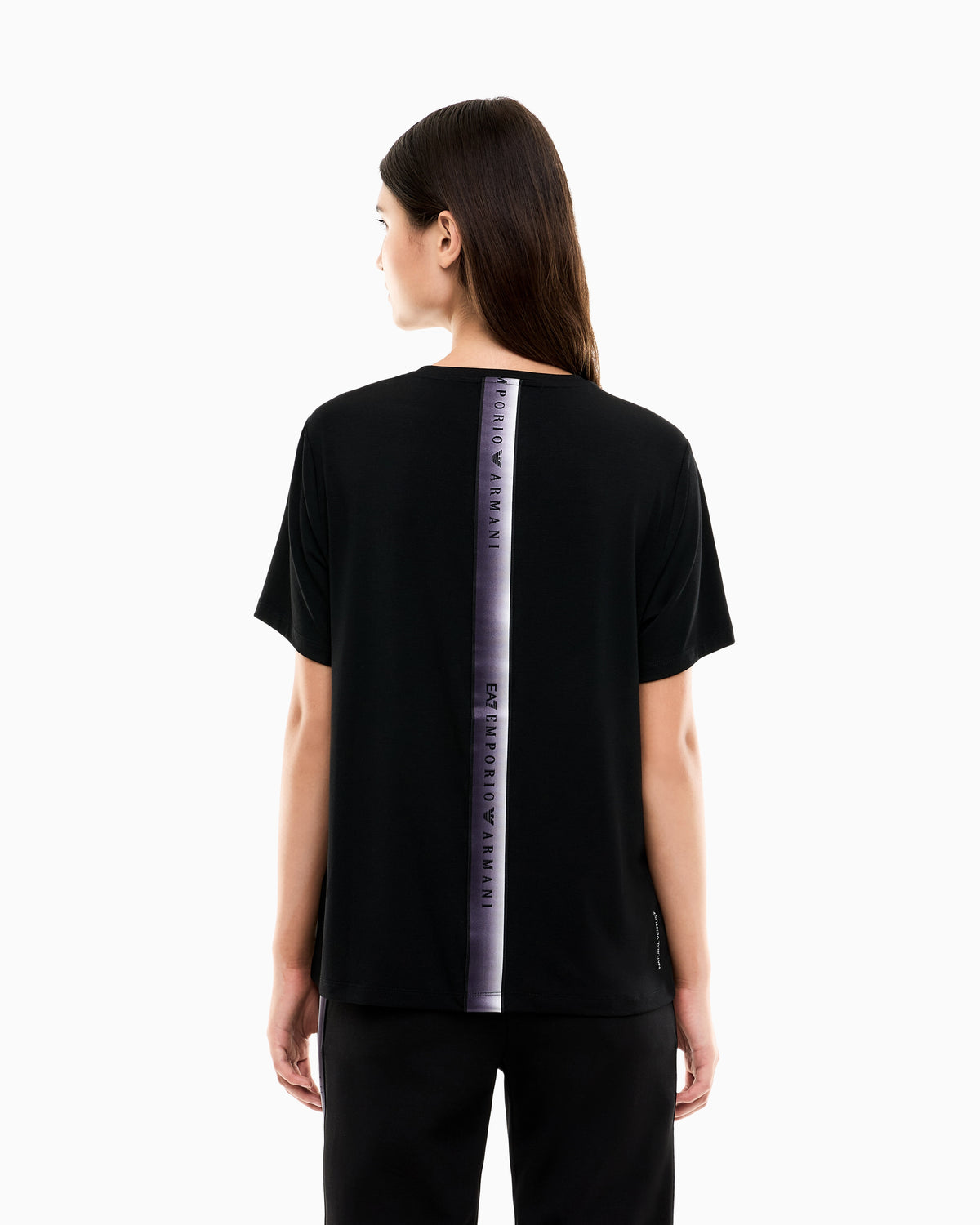 EA7 Regular fit T-shirt Natural Ventus 7 in viscose blend