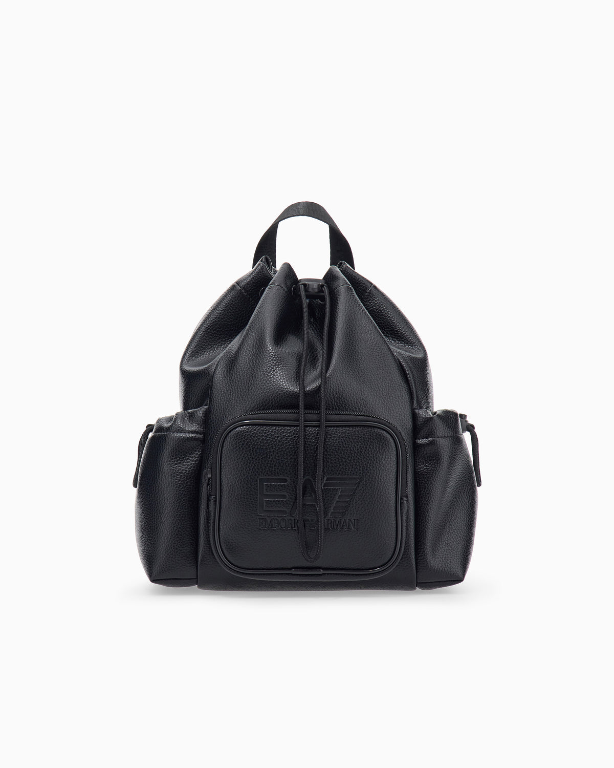 EA7 Backpack with embossed logo and leather-effect drawstring closure.