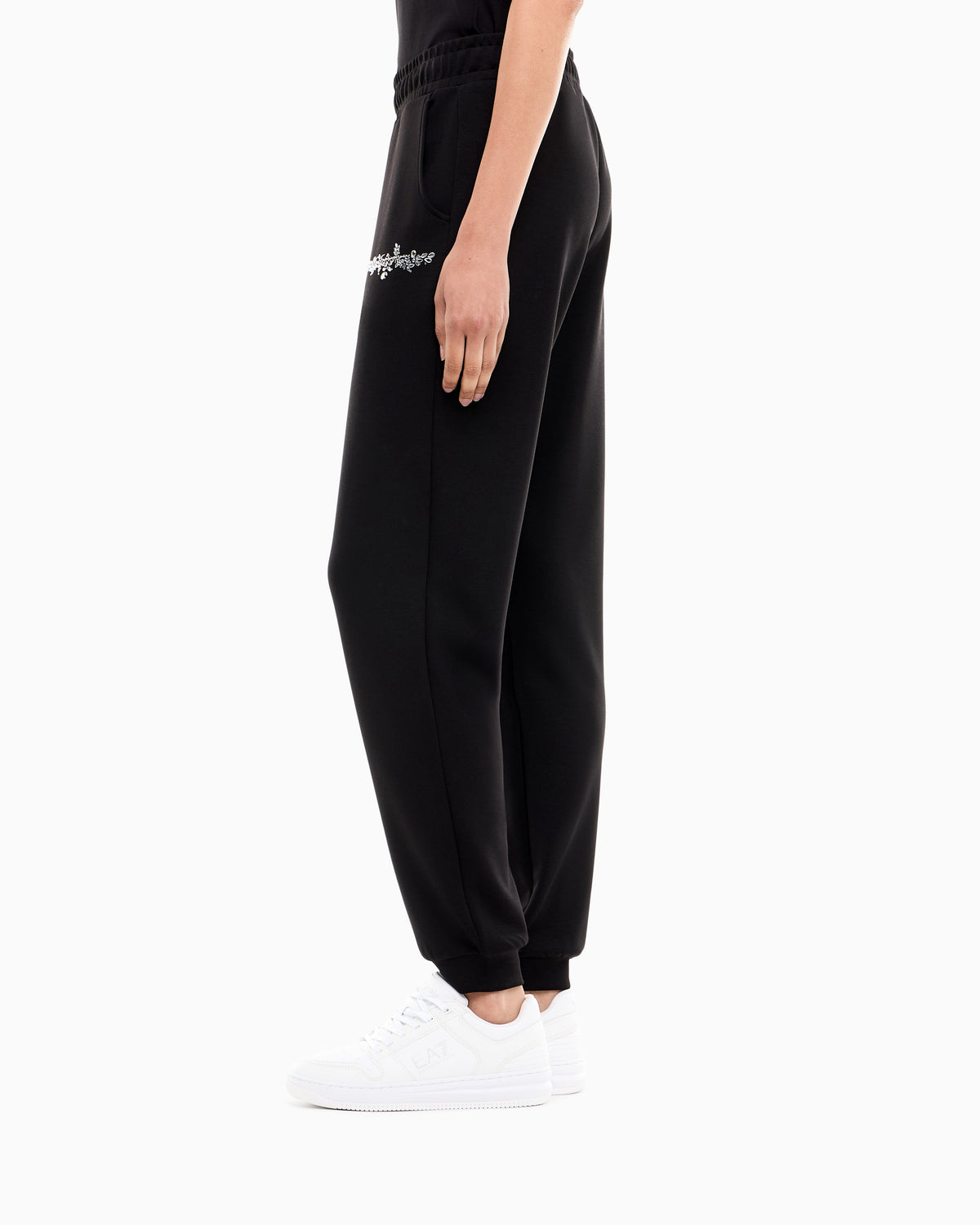 EA7 Trousers Logo Series regular fit jersey in modal blend