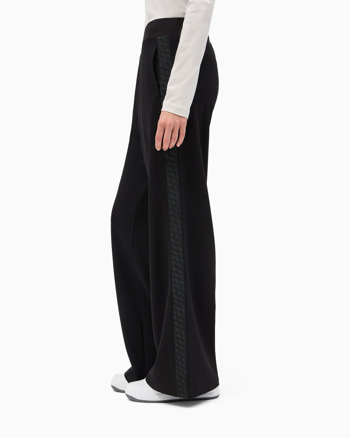 EA7 Oversized pants Logo Series in stretch cotton and modal
