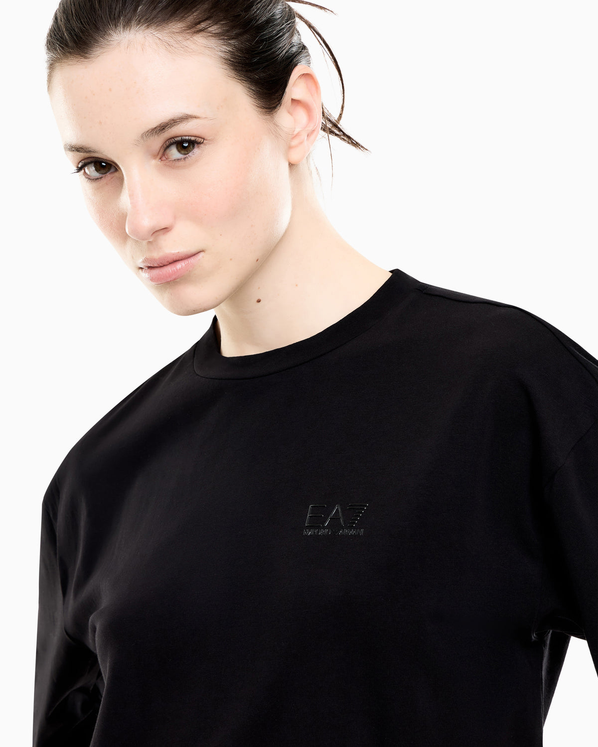 EA7 T-shirt short-sleeve oversized in cotton-blend jersey