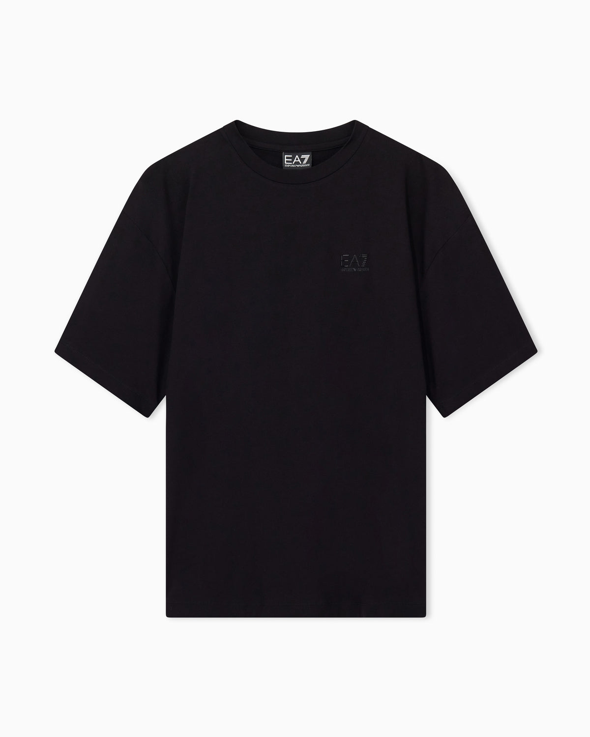 EA7 T-shirt short-sleeve oversized in cotton-blend jersey