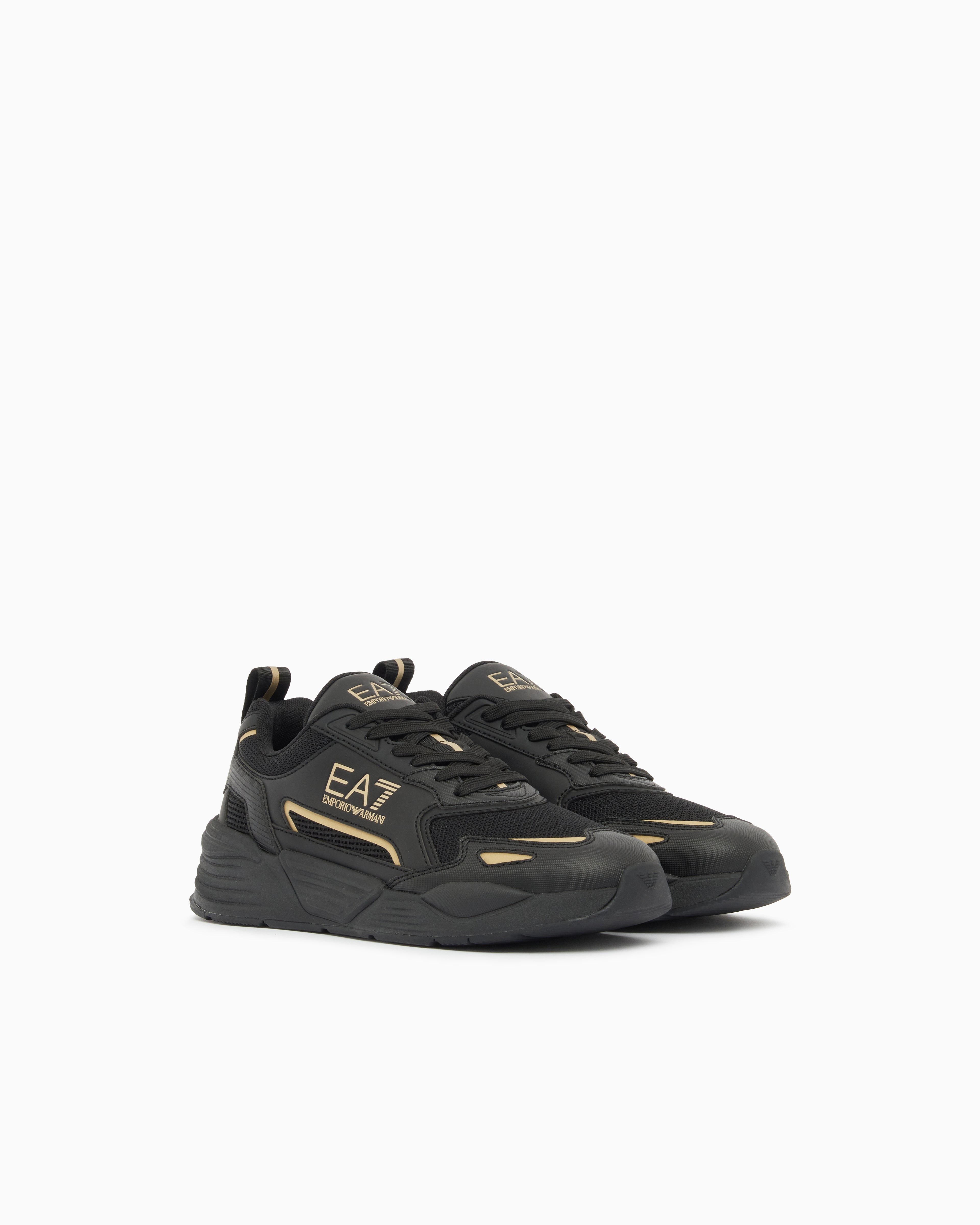 Ea7 Sneakers Ace Runner New With Rubber Soles Black