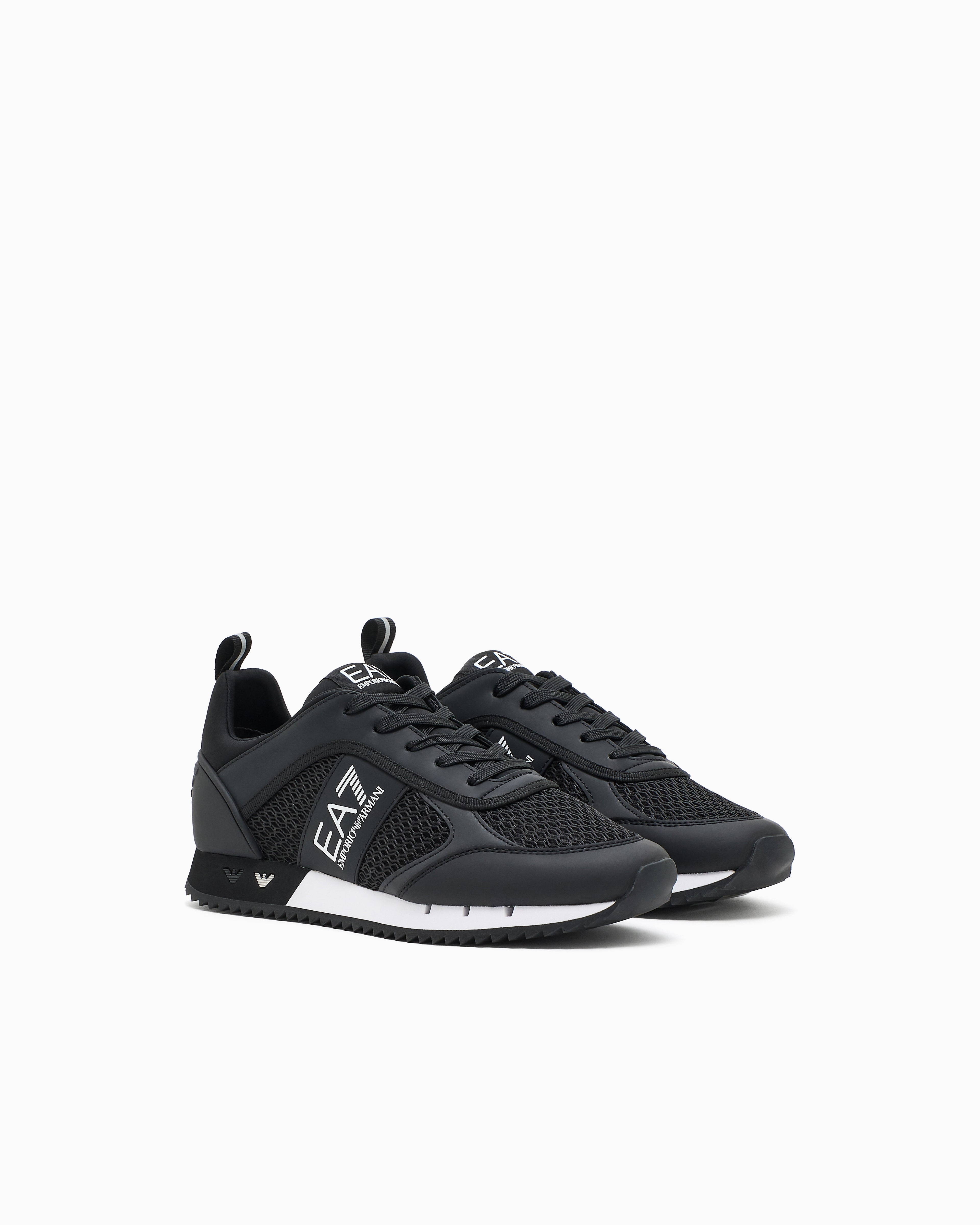 Ea7 Black And White Laces Sneakers Black
