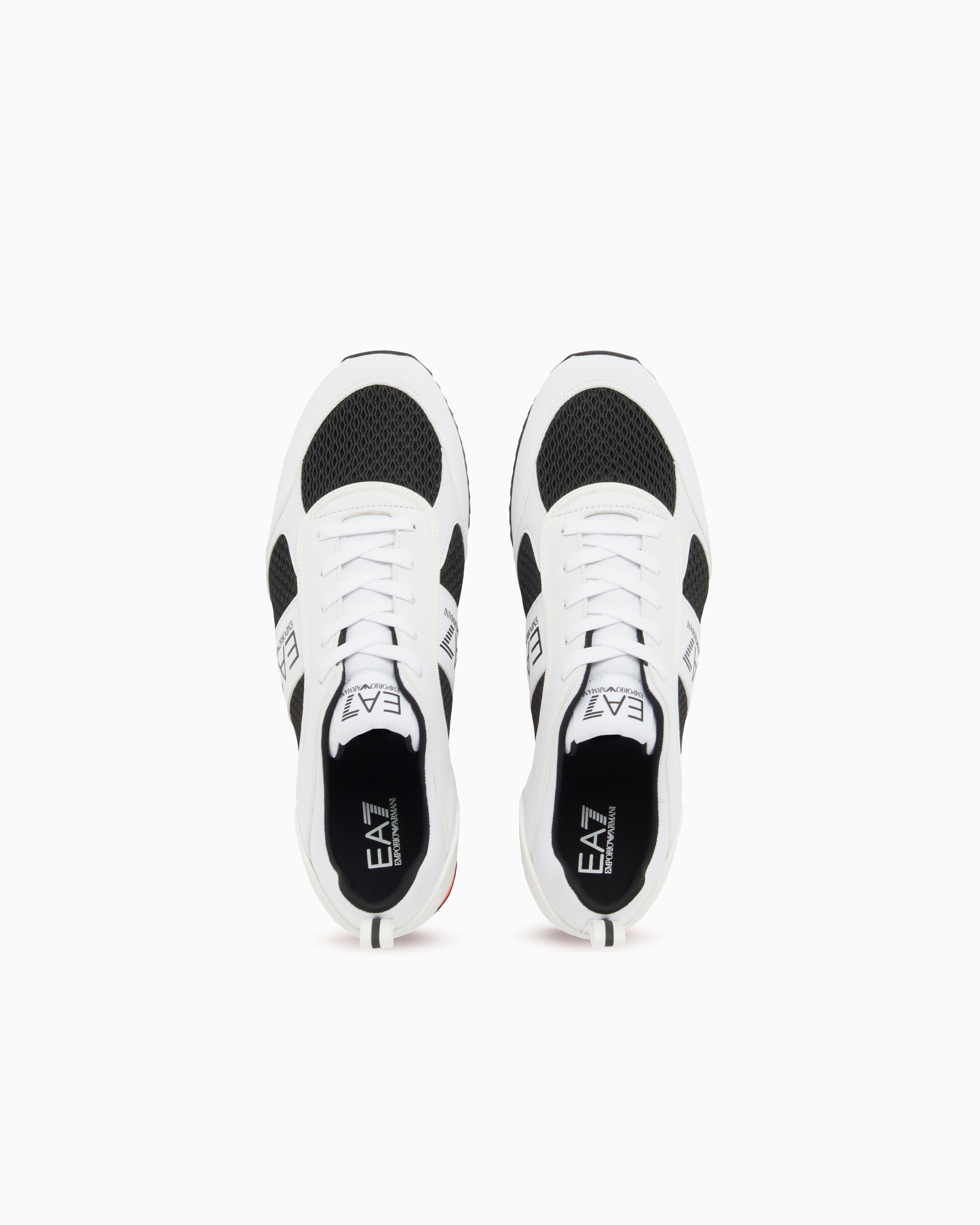 Ea7 Black And White Laces Sneakers Multicolored
