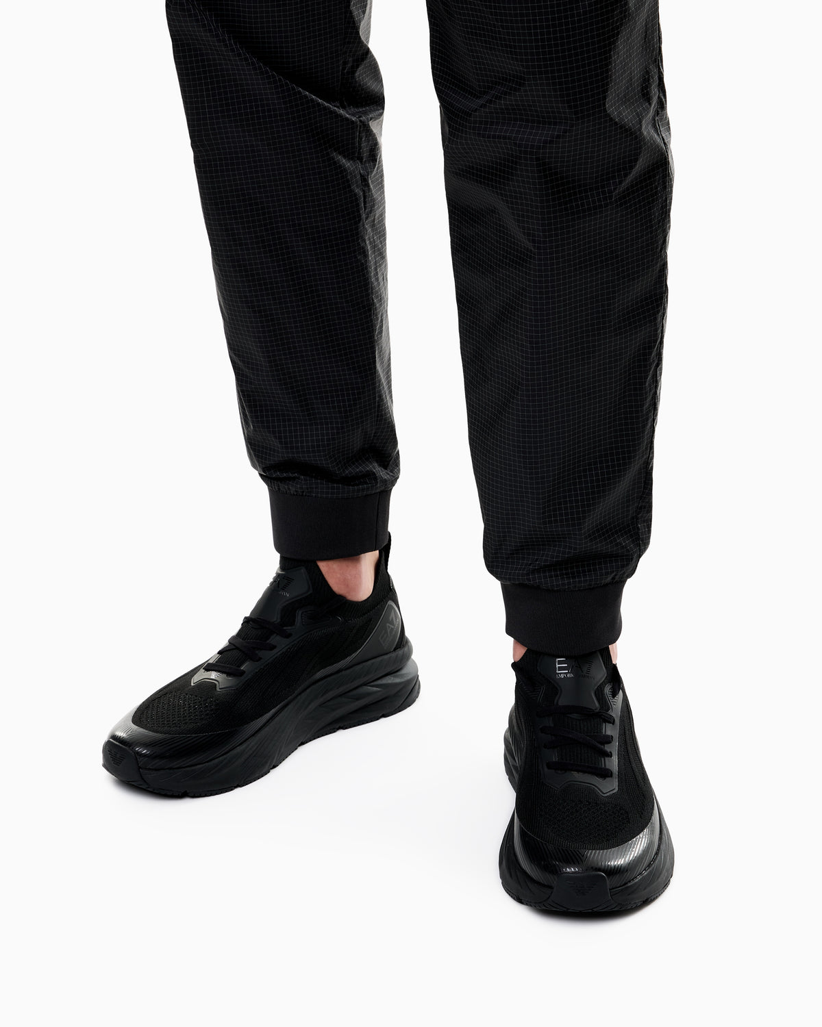 Ea7 Crusher Sonic Knit Sneakers Black
