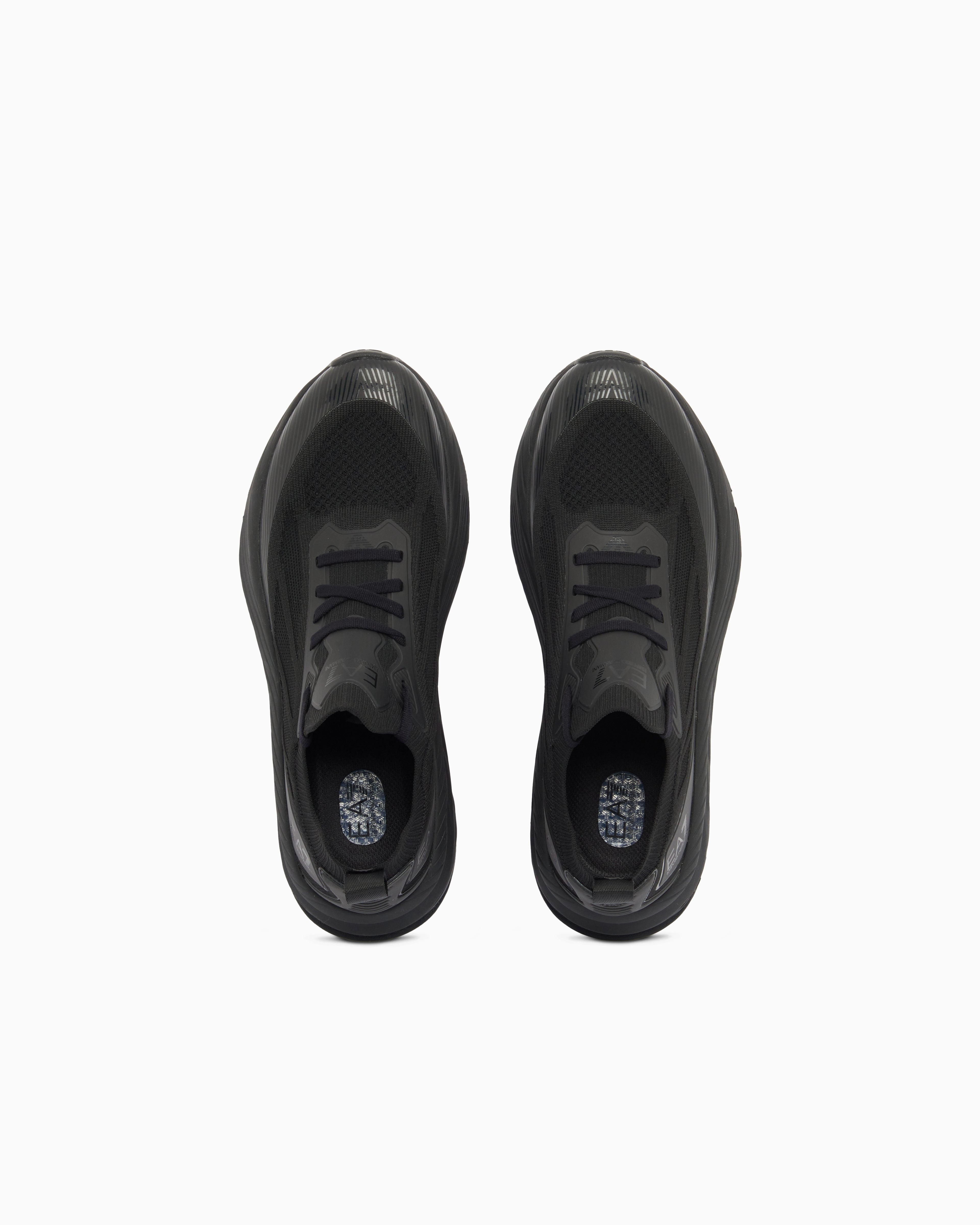 Ea7 Crusher Sonic Knit Sneakers Black