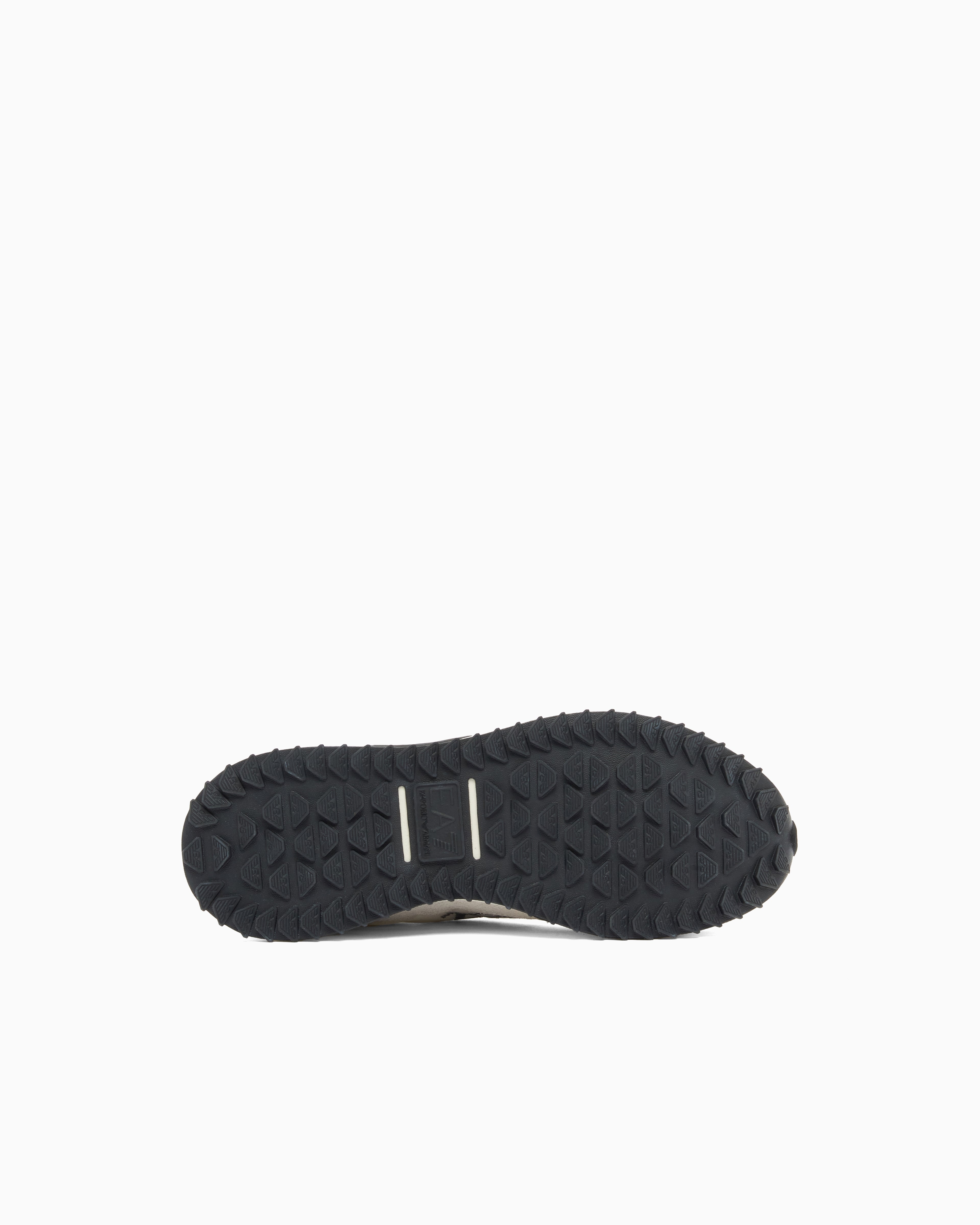 Ea7 Sneaker In Fabric And Leather Details White
