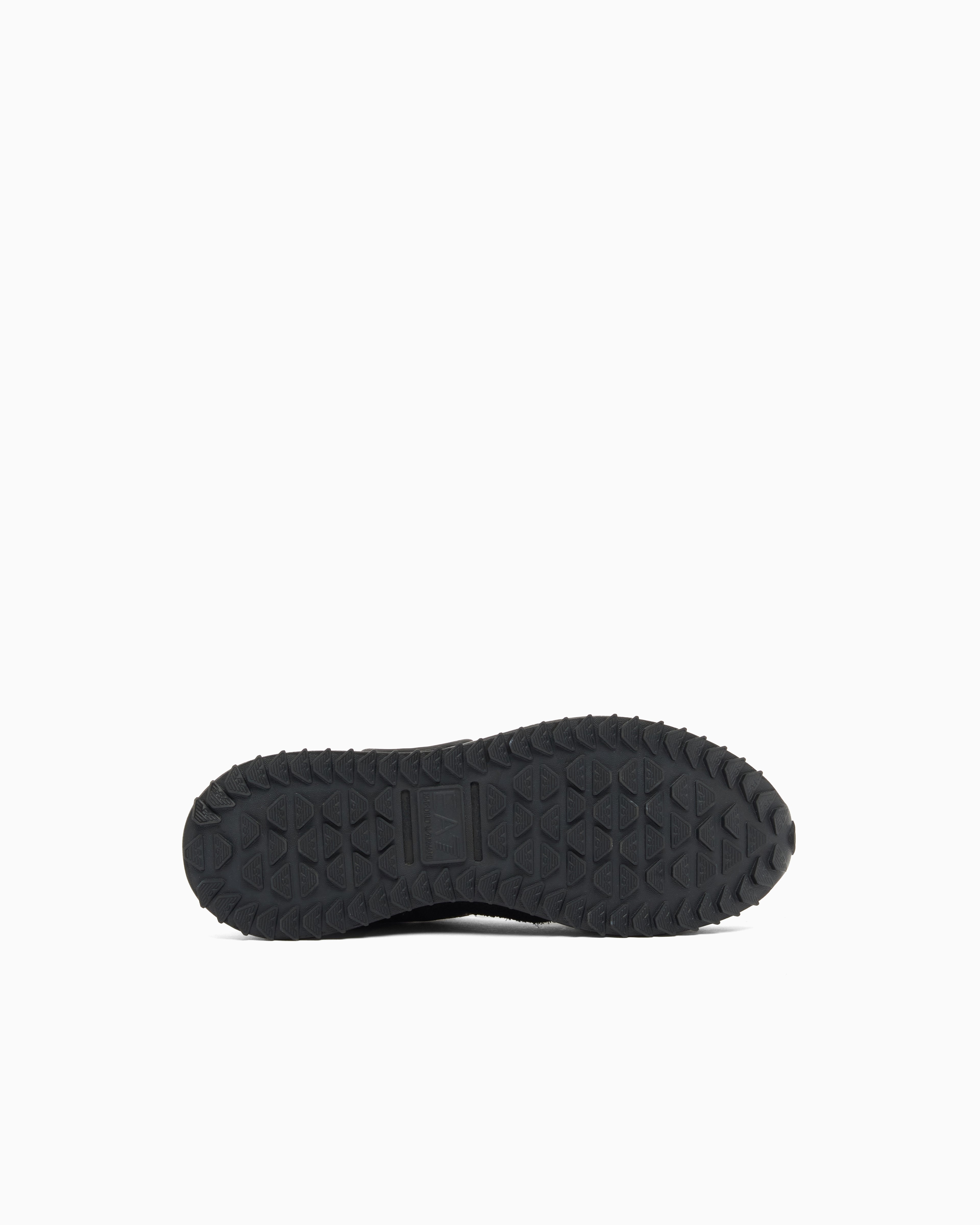 Ea7 Sneaker In Fabric And Leather Details Black