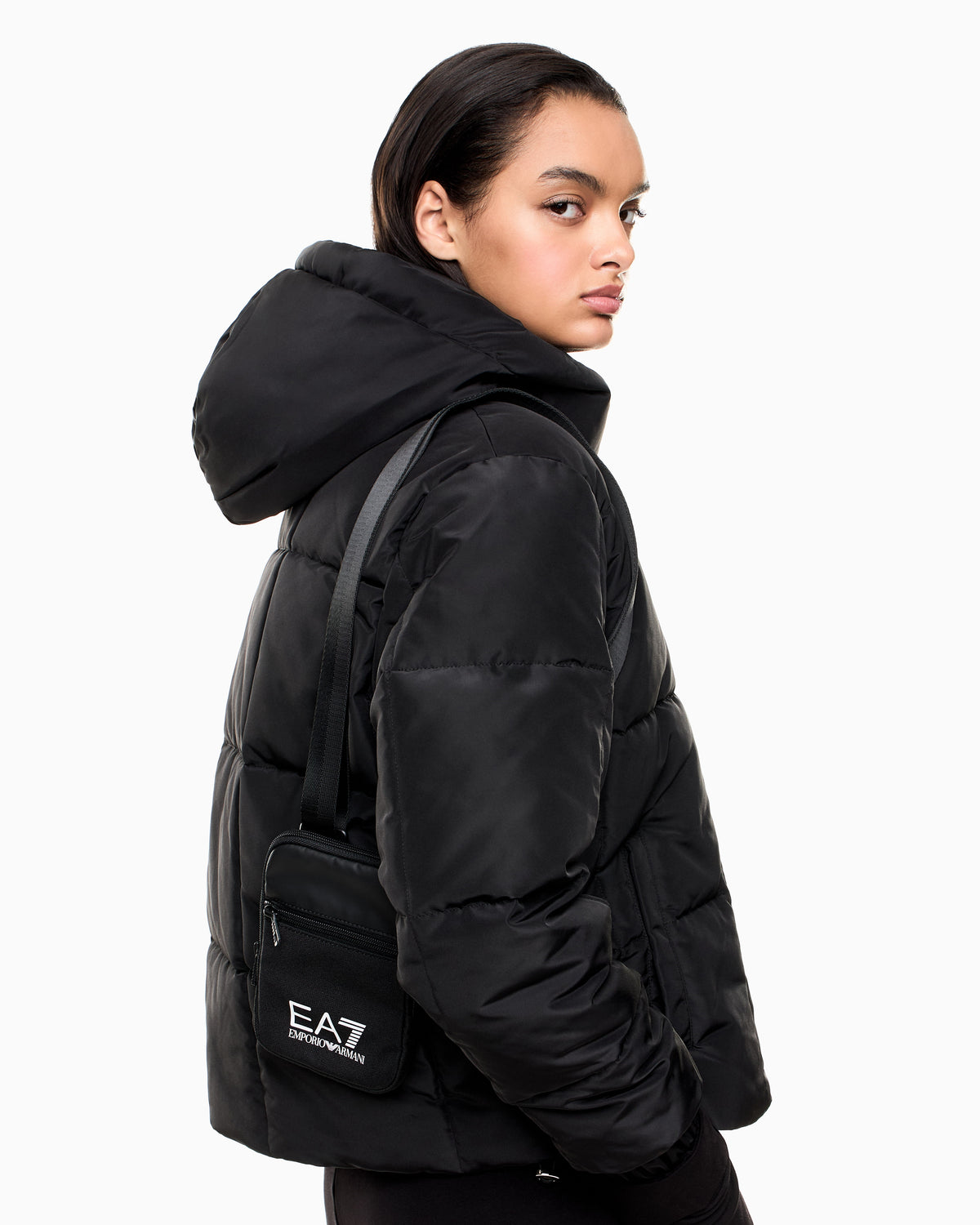 EA7 Train Core small cross-body bag with oversized EA7 logo