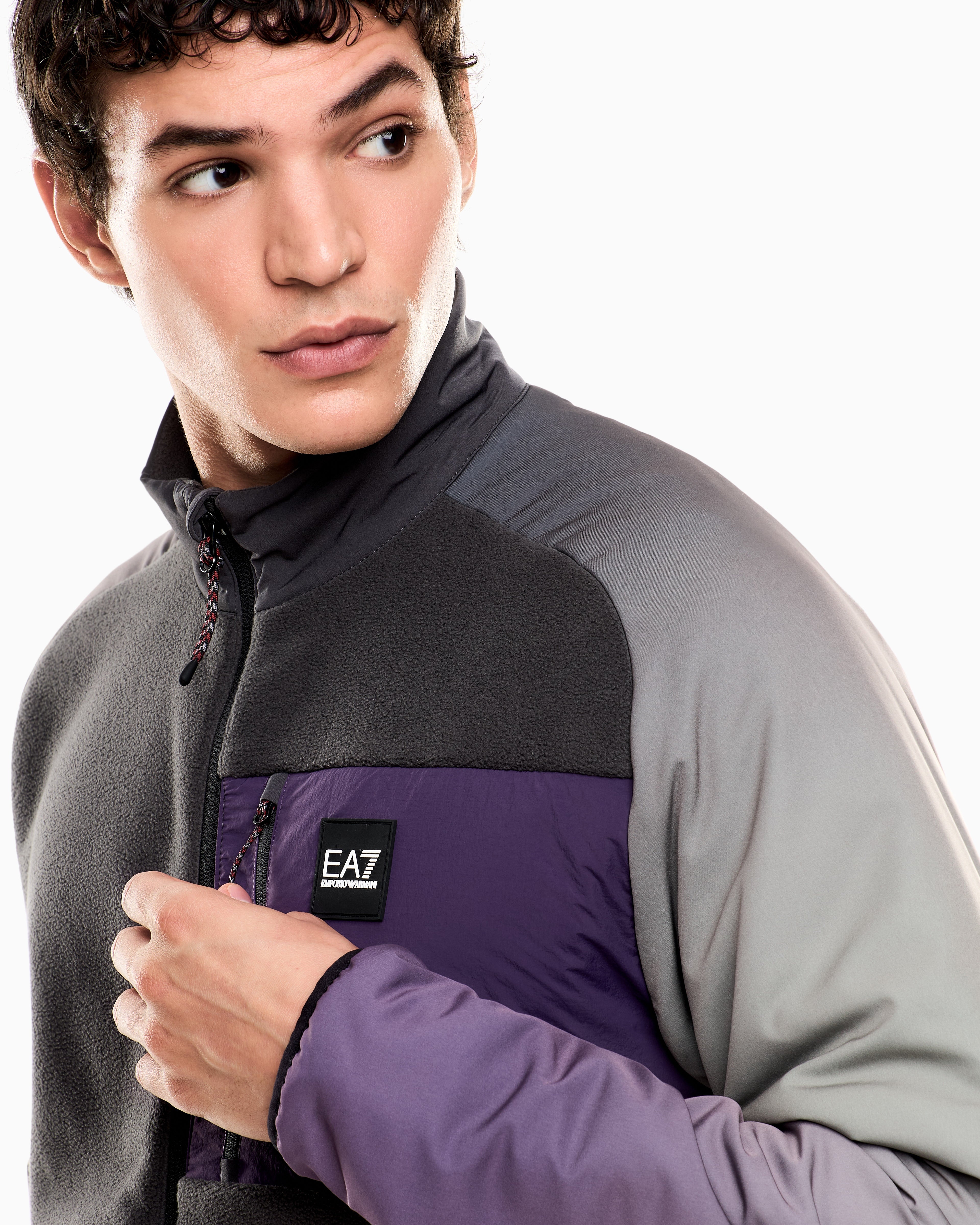 EA7 Urban Escape Unisex zip-up sweatshirt in stretch technical fabric