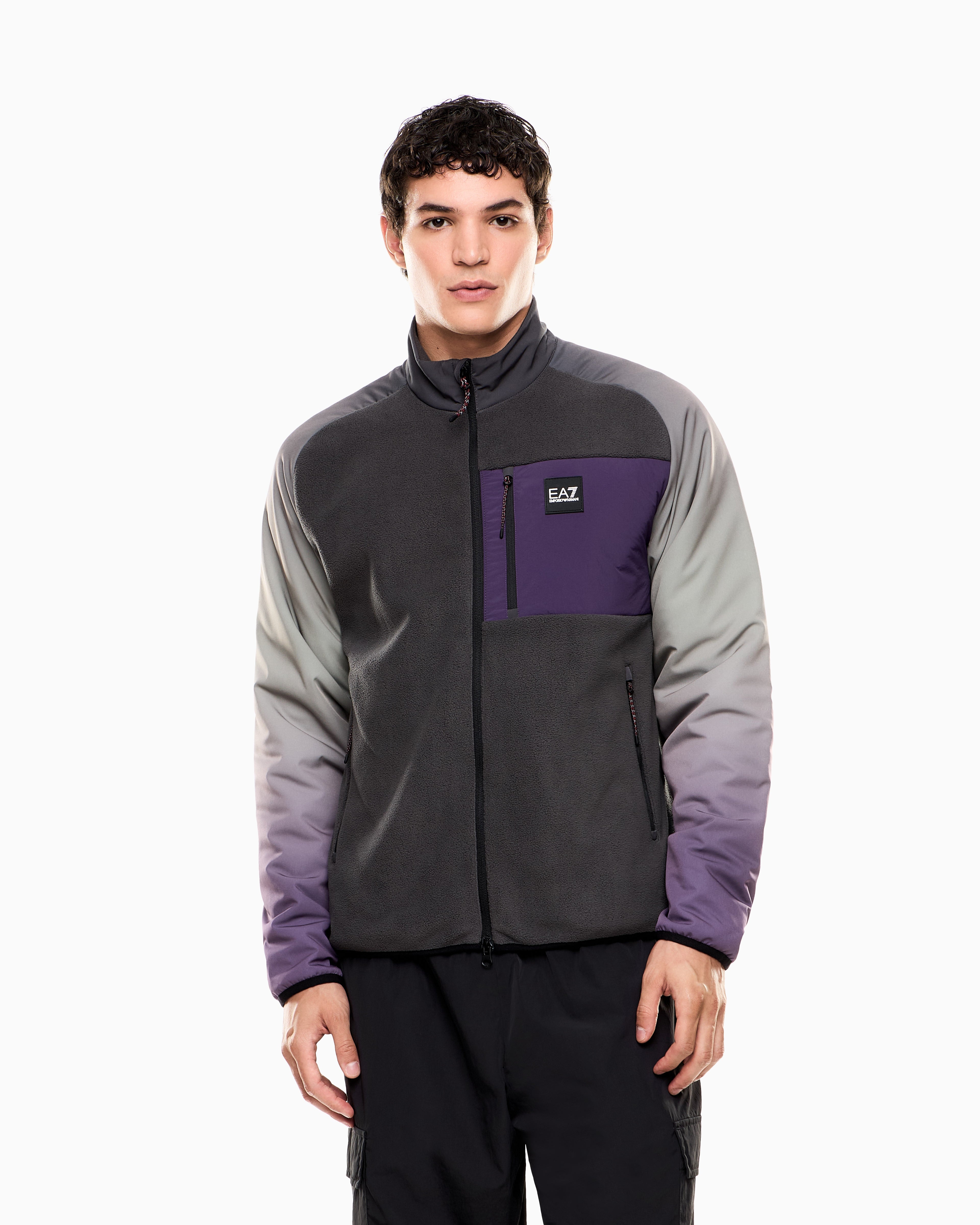 EA7 Urban Escape Unisex zip-up sweatshirt in stretch technical fabric