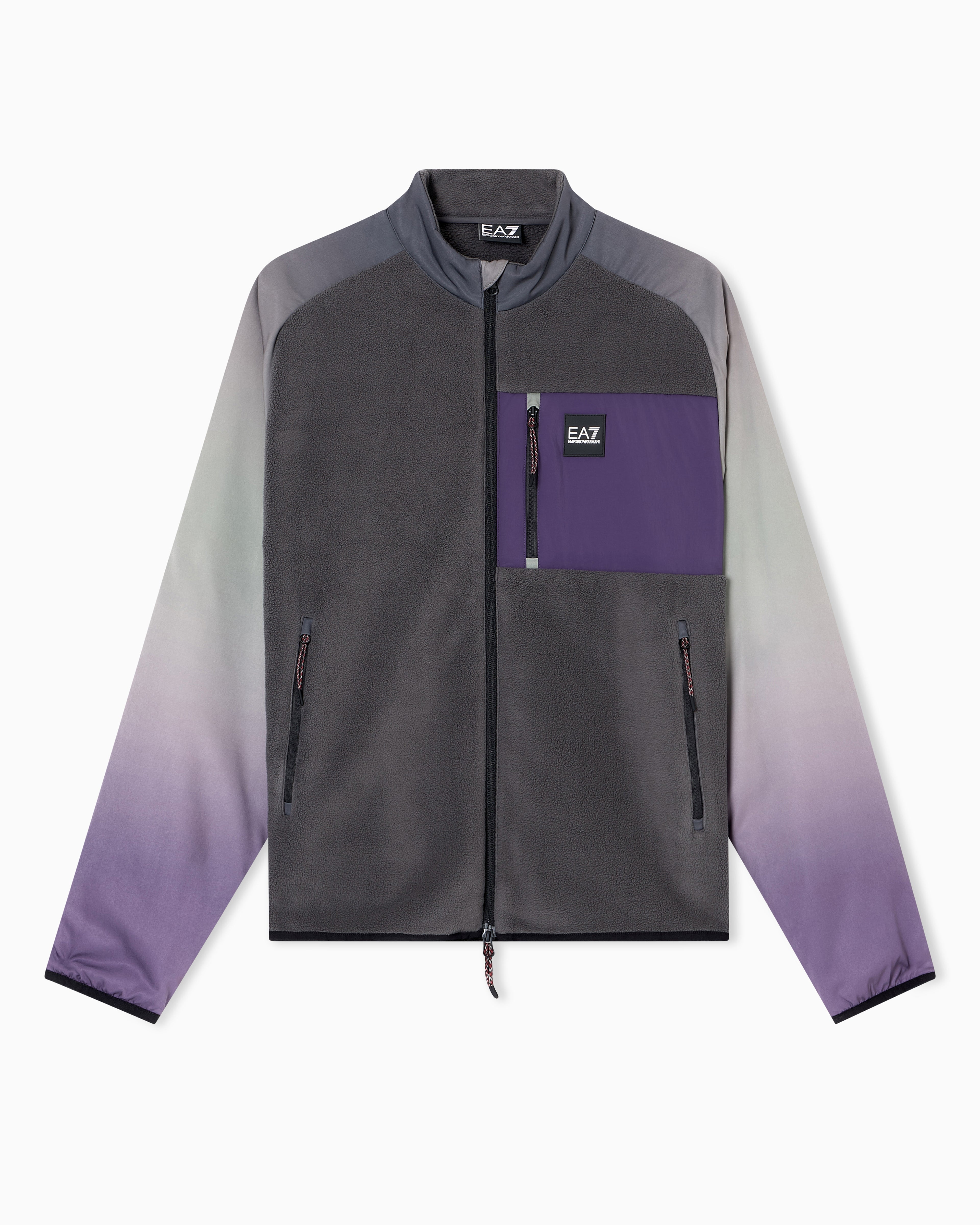 EA7 Urban Escape Unisex zip-up sweatshirt in stretch technical fabric