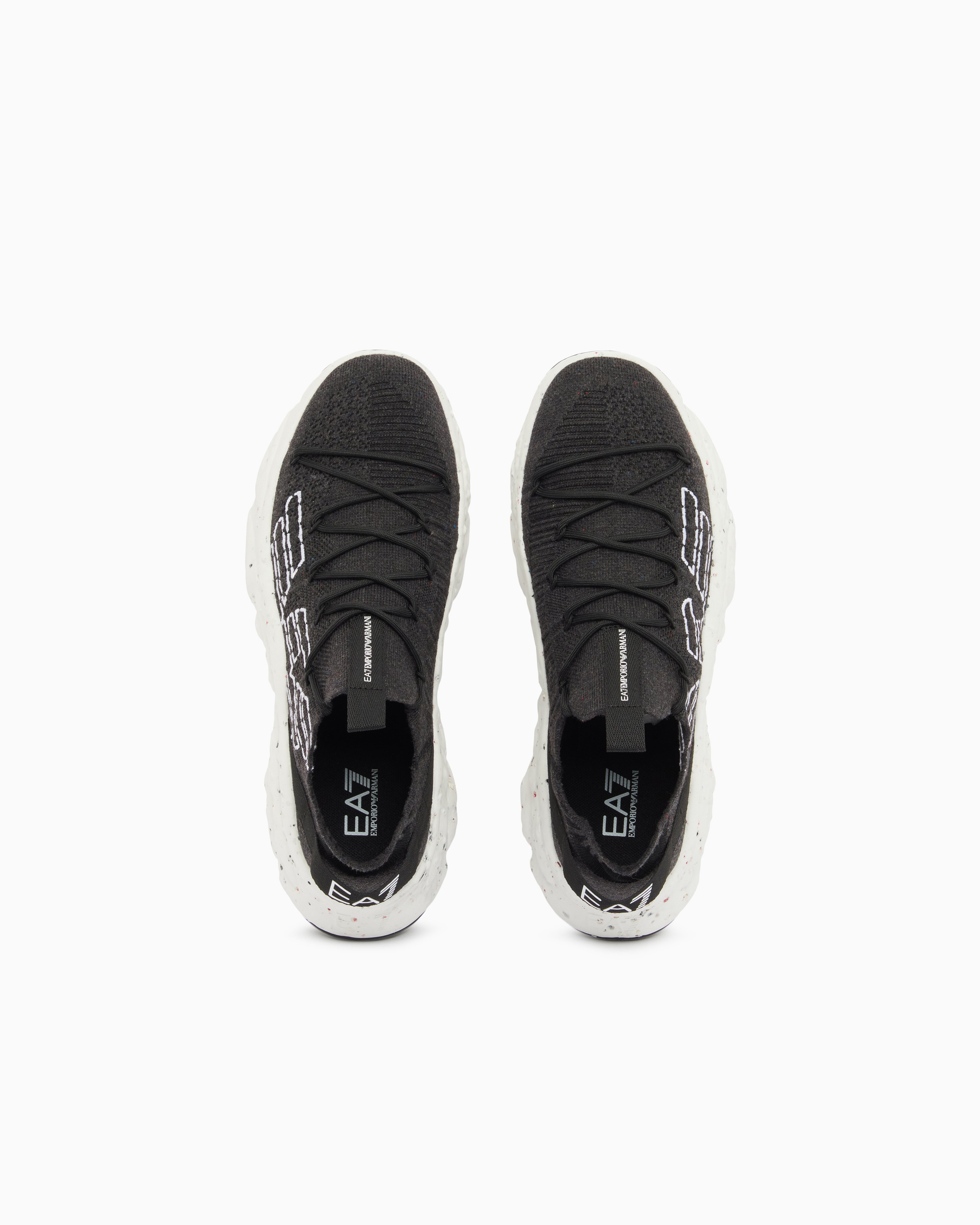 Ea7 Terra Flux Knit Sneaker Black
