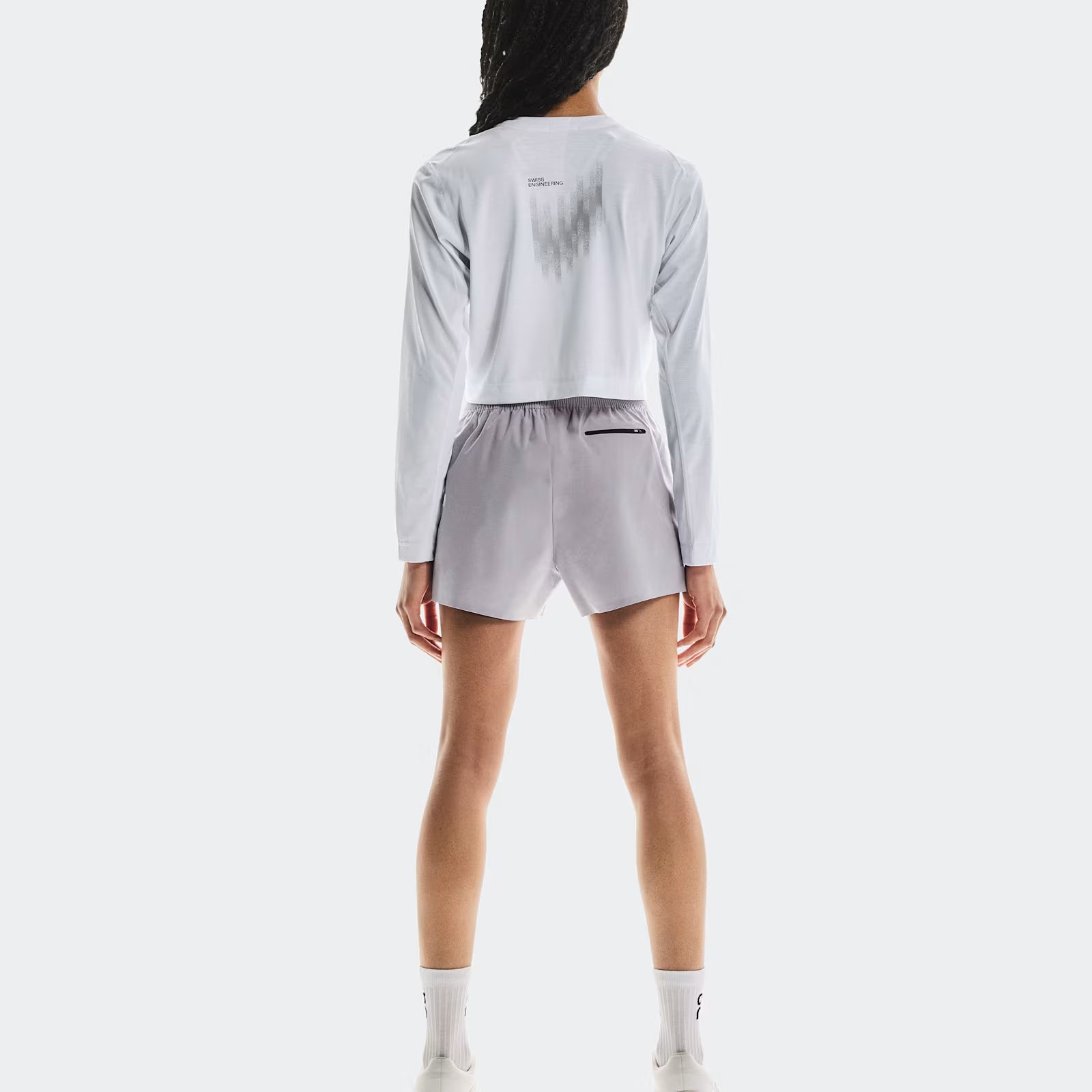 On Train Long-T Crop Graphic White (Women'S)