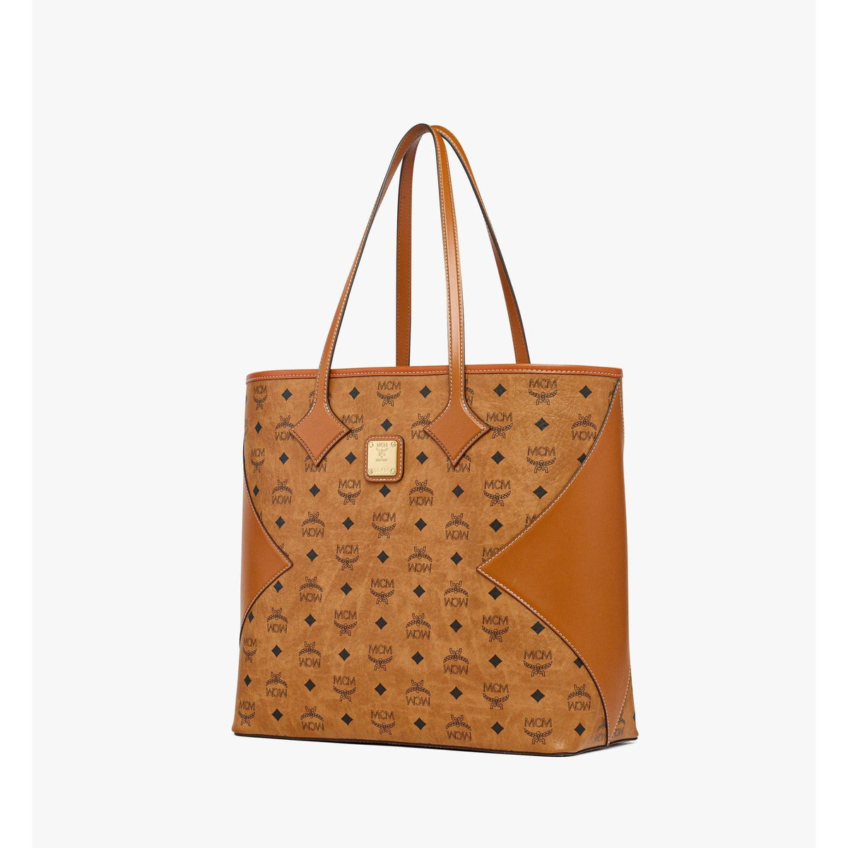MCM Large Dia Shopper in Visetos Leather Mix