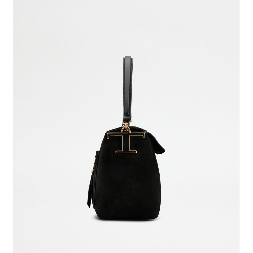 Tods T Case Bauletto In Suede Small Black